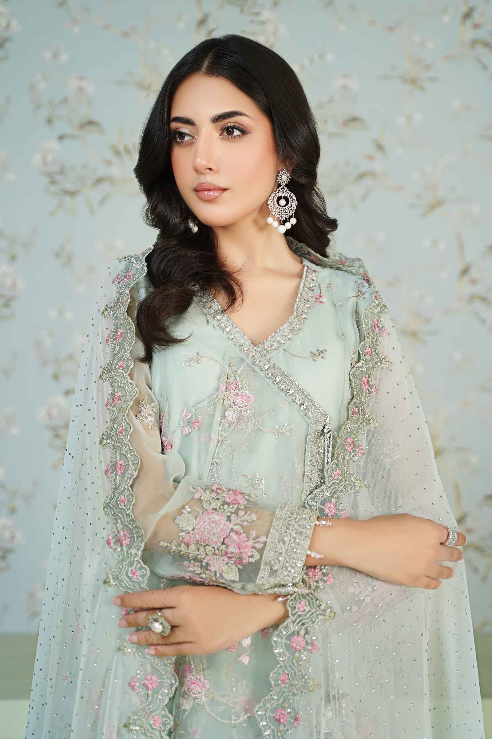 3 Piece Embroidered Organza Suit - Image 2