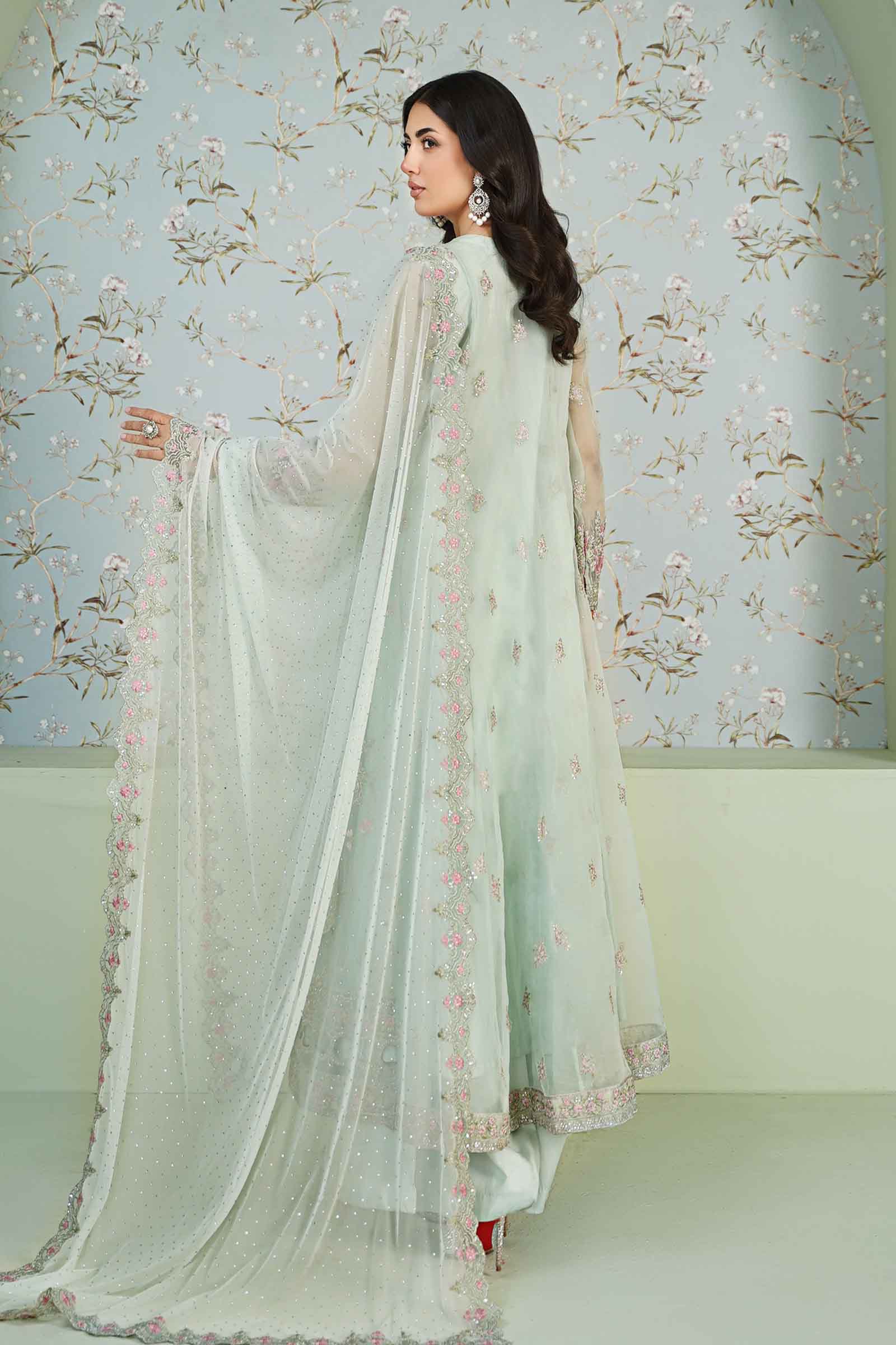 3 Piece Embroidered Organza Suit - Image 6