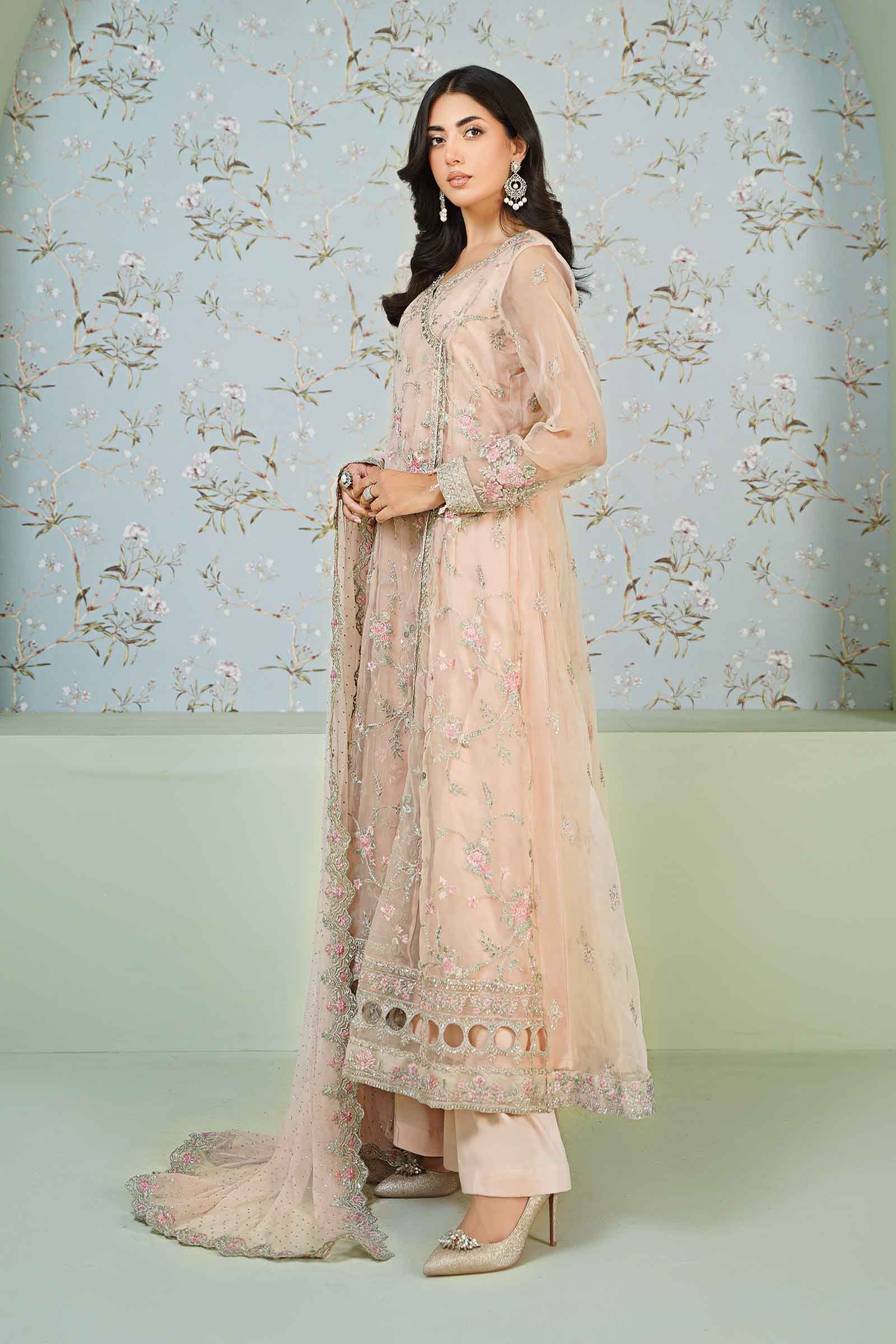 3 Piece Embroidered Organza Suit - Image 8