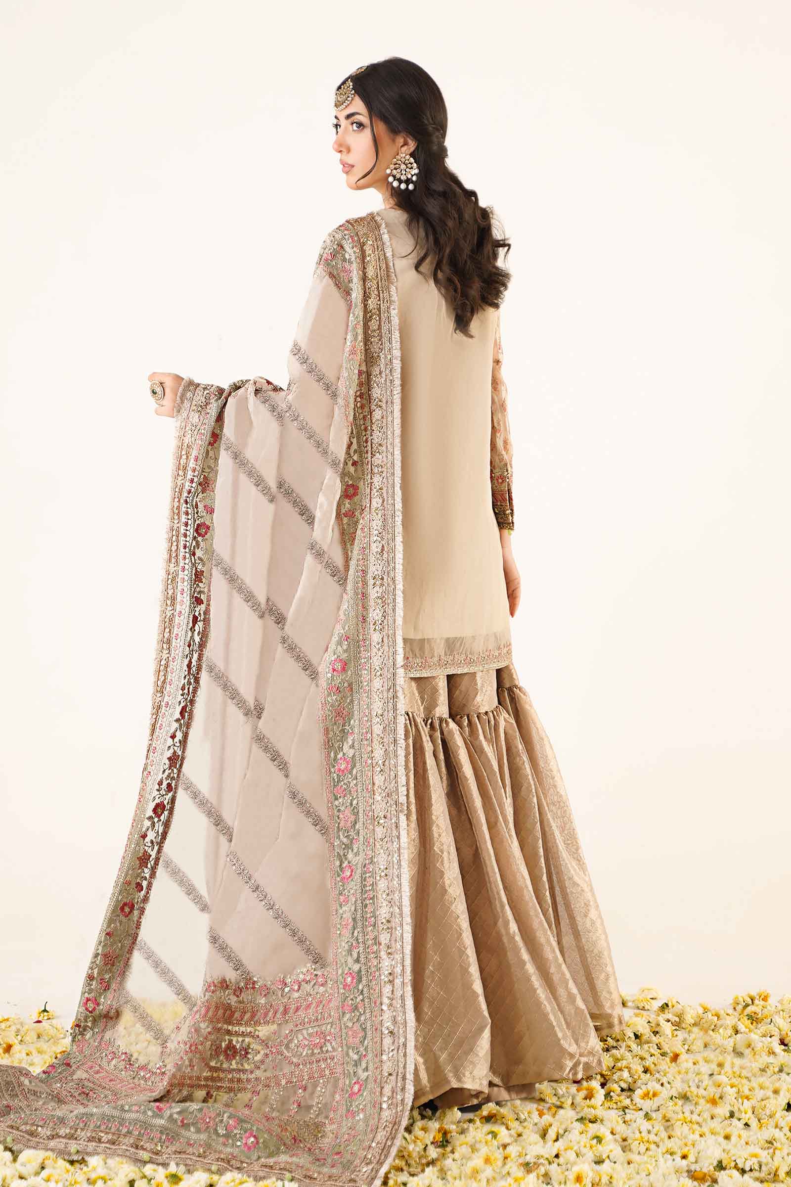 3 Piece Embroidered Organza Suit - Image 5