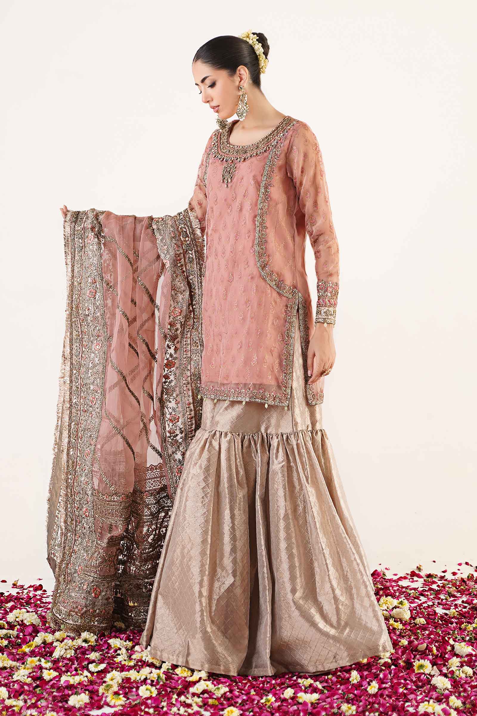3 Piece Embroidered Organza Suit - Image 7