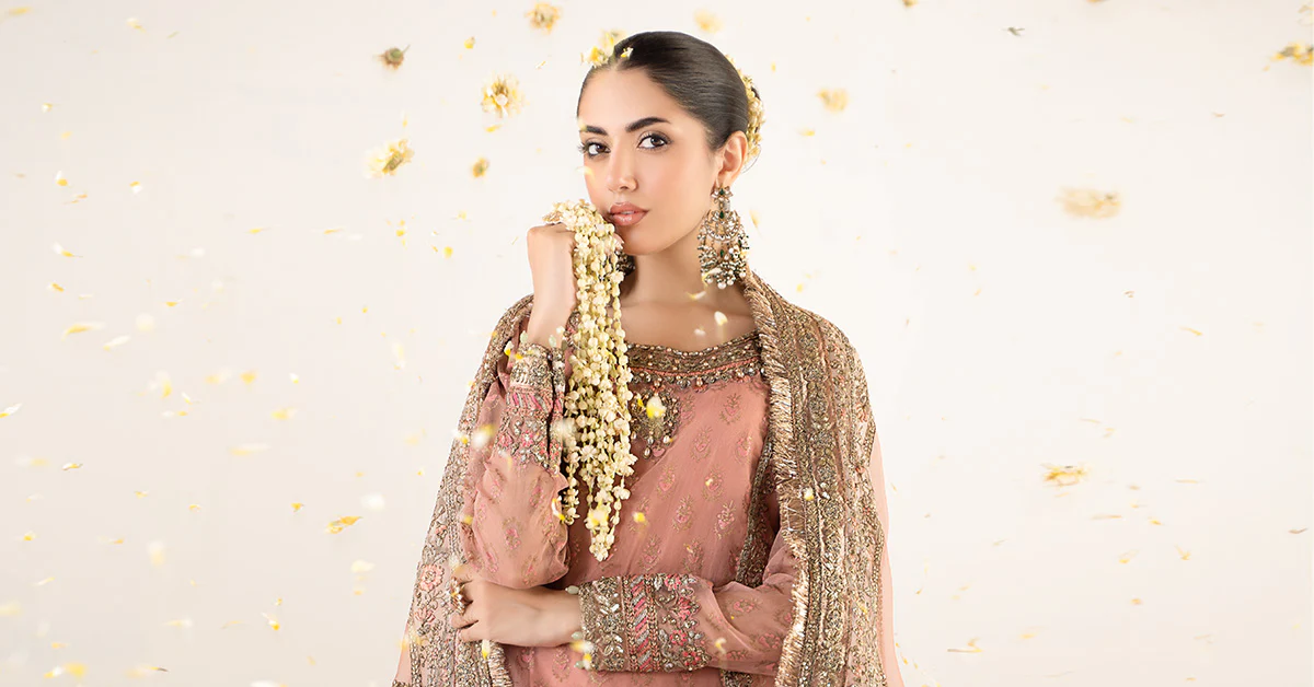 3 Piece Embroidered Organza Suit - Image 9