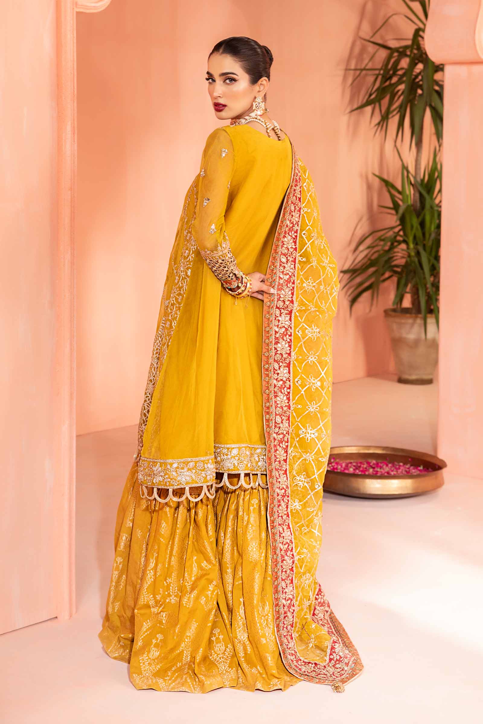 3 Piece Embroidered Organza Suit - Image 5