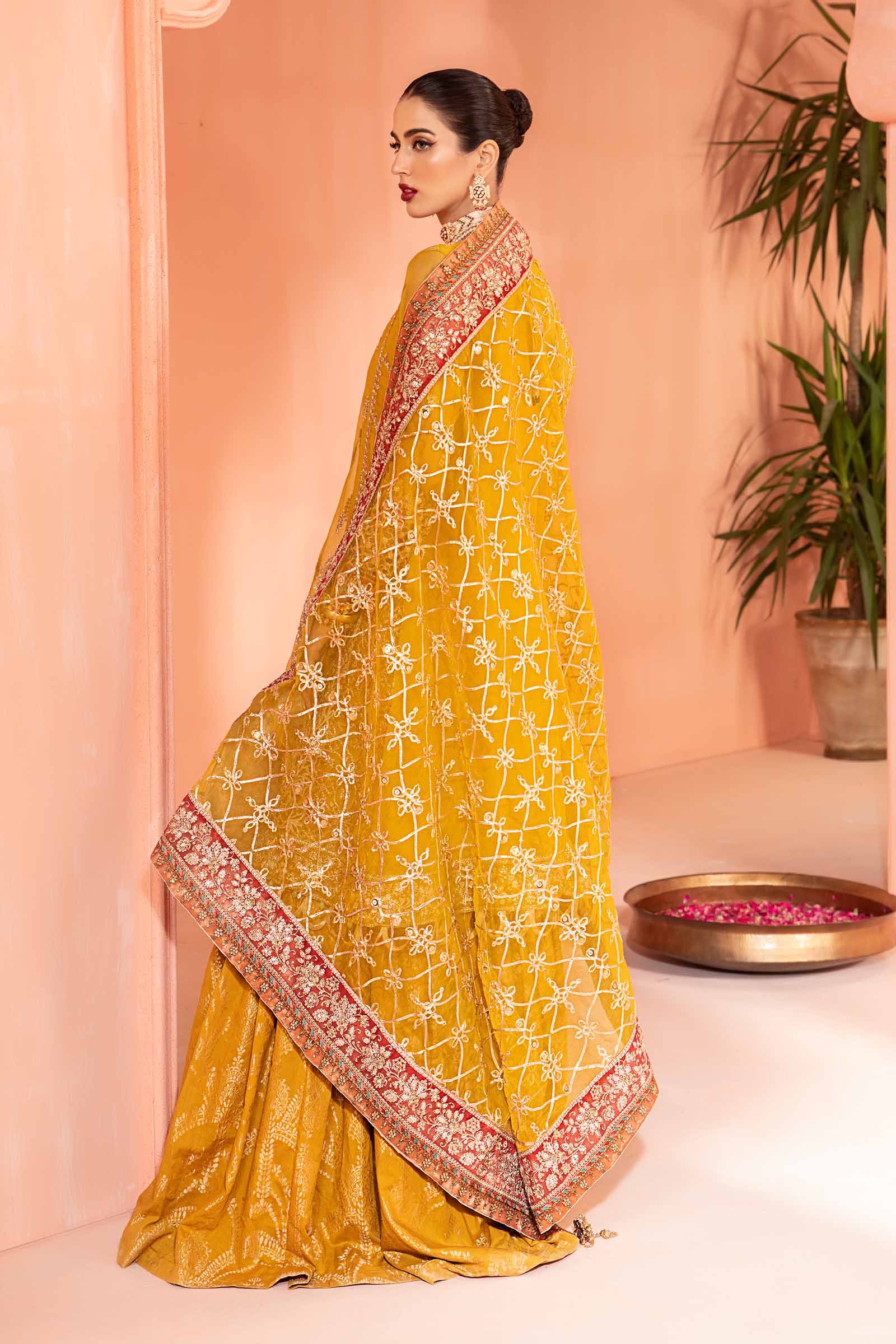 3 Piece Embroidered Organza Suit - Image 6