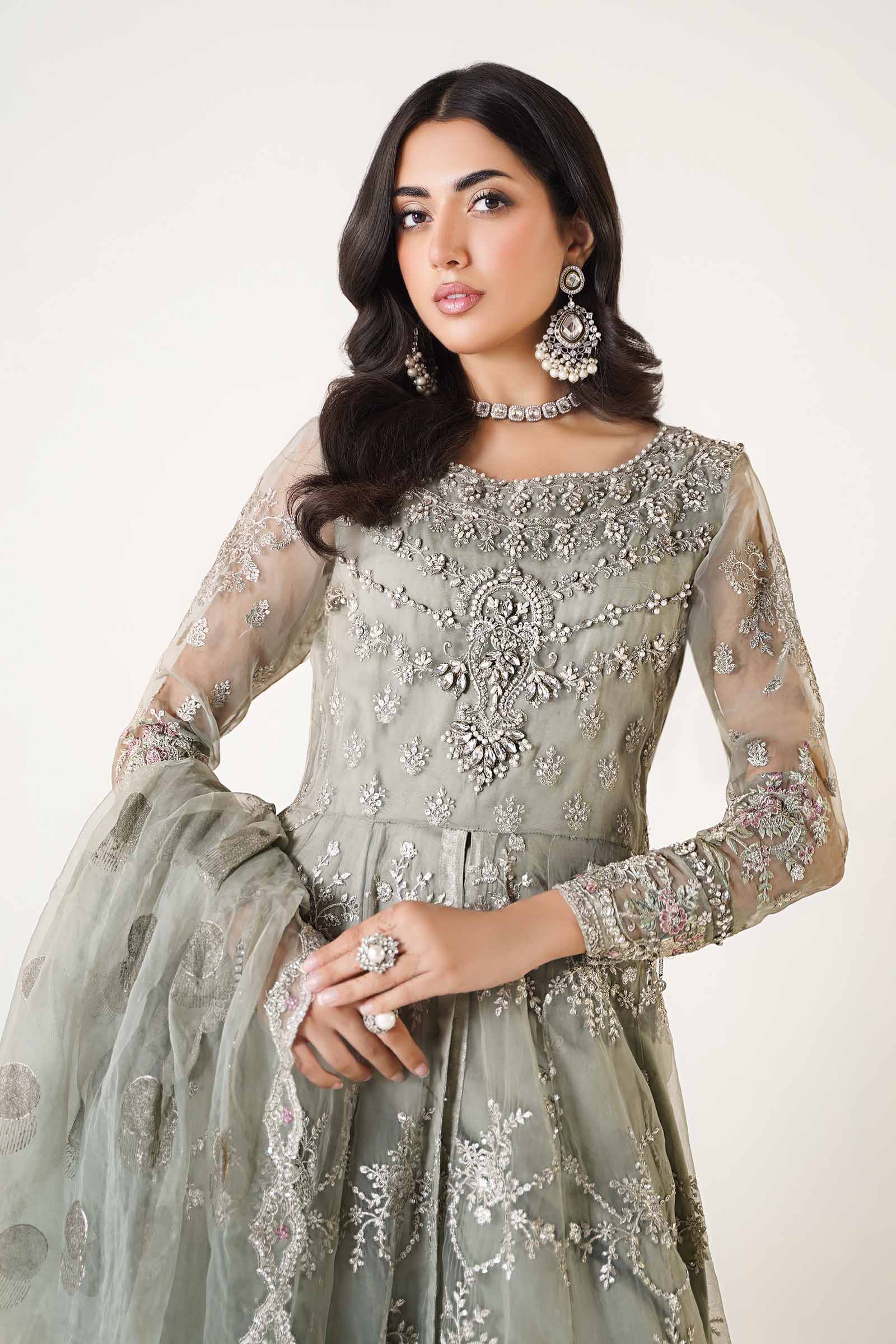 3 Piece Embroidered Organza Suit - Image 2