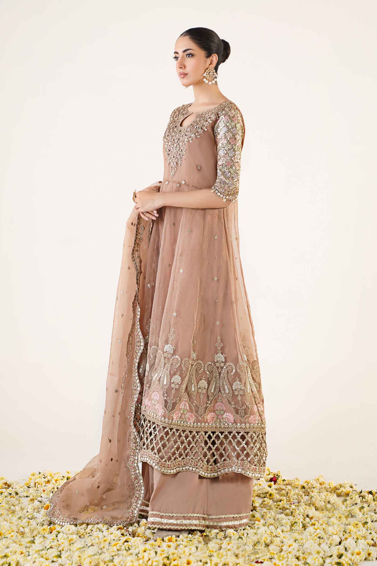 3 Piece Embroidered Organza Suit - Image 6