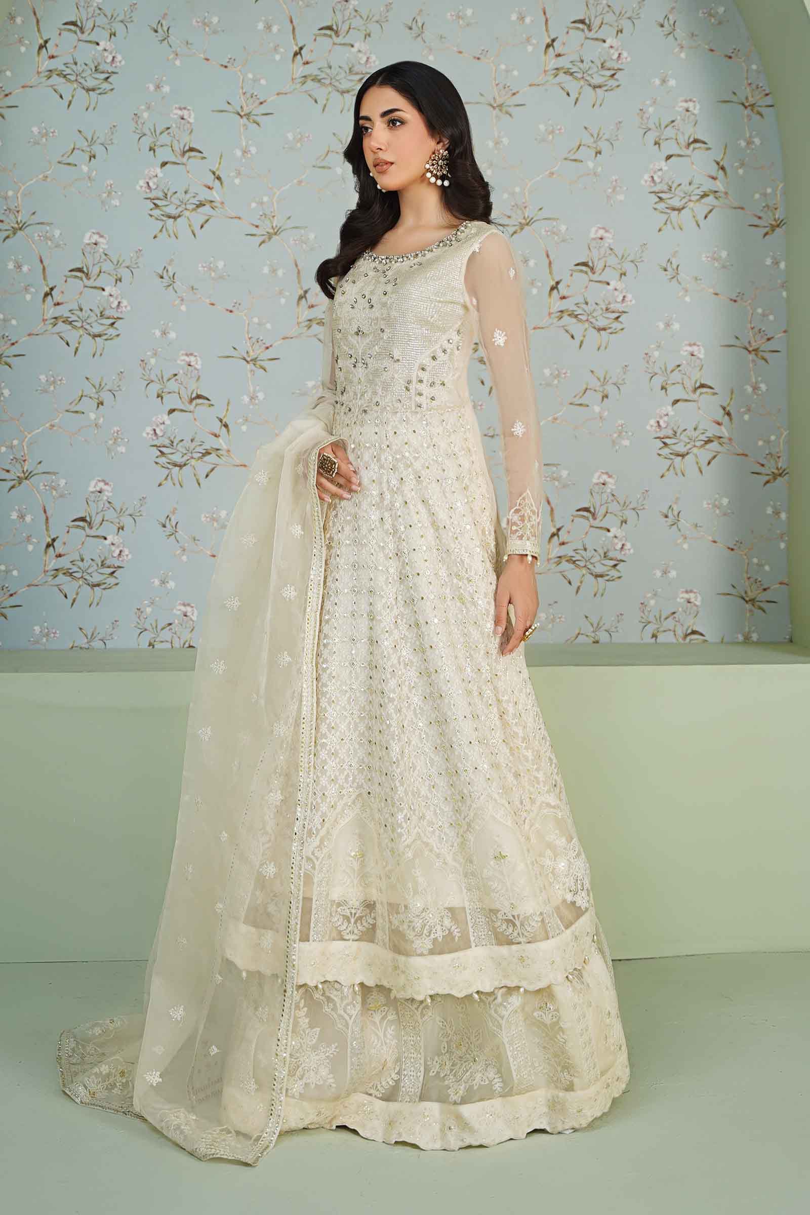 3 Piece Embroidered Bamber Chiffon Suit