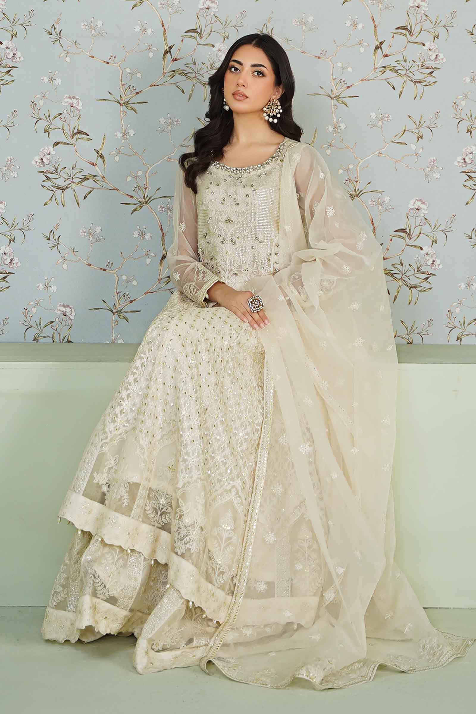 3 Piece Embroidered Bamber Chiffon Suit - Image 8