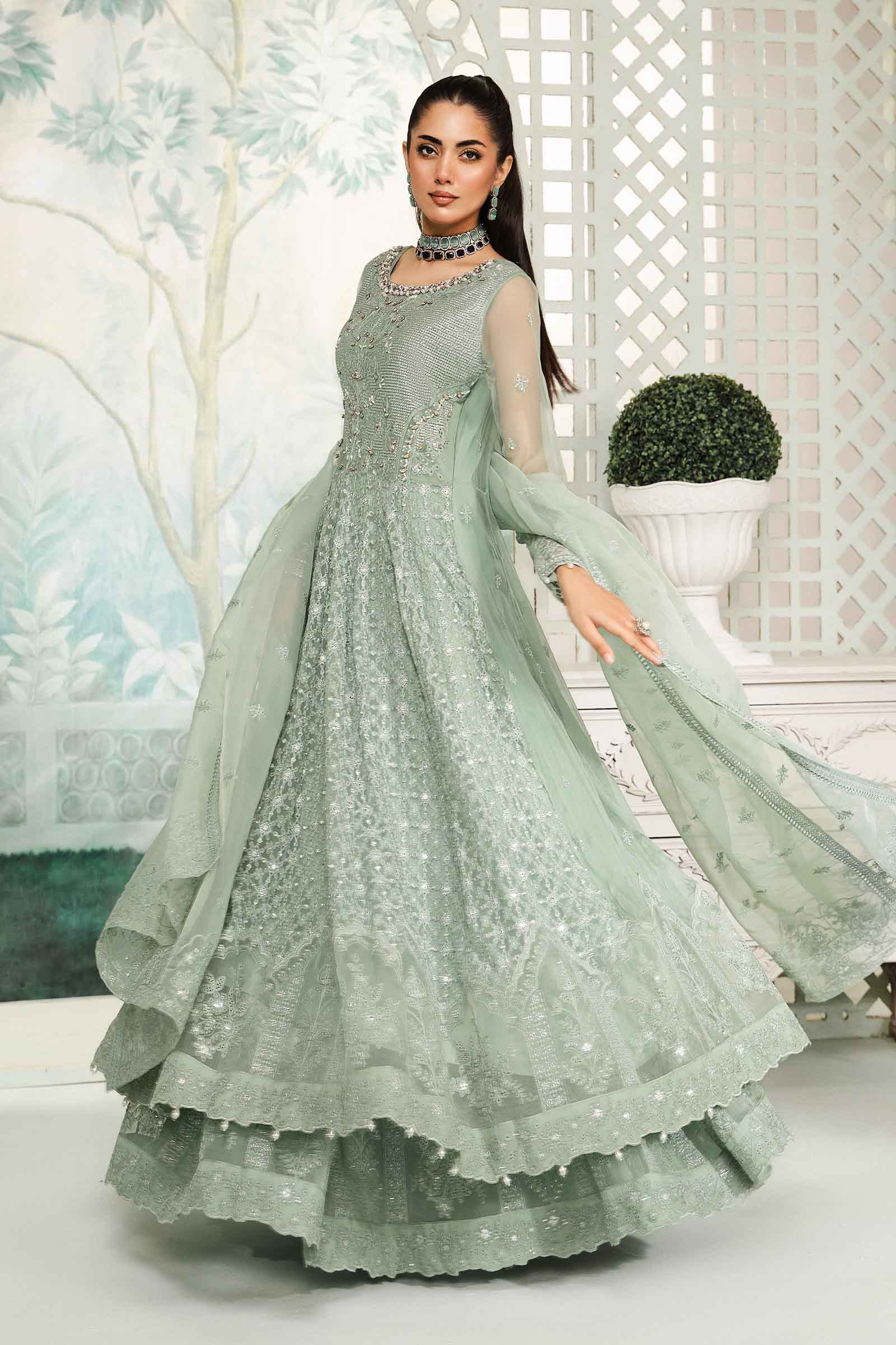 3 Piece Embroidered Bamber Chiffon Suit - Image 4