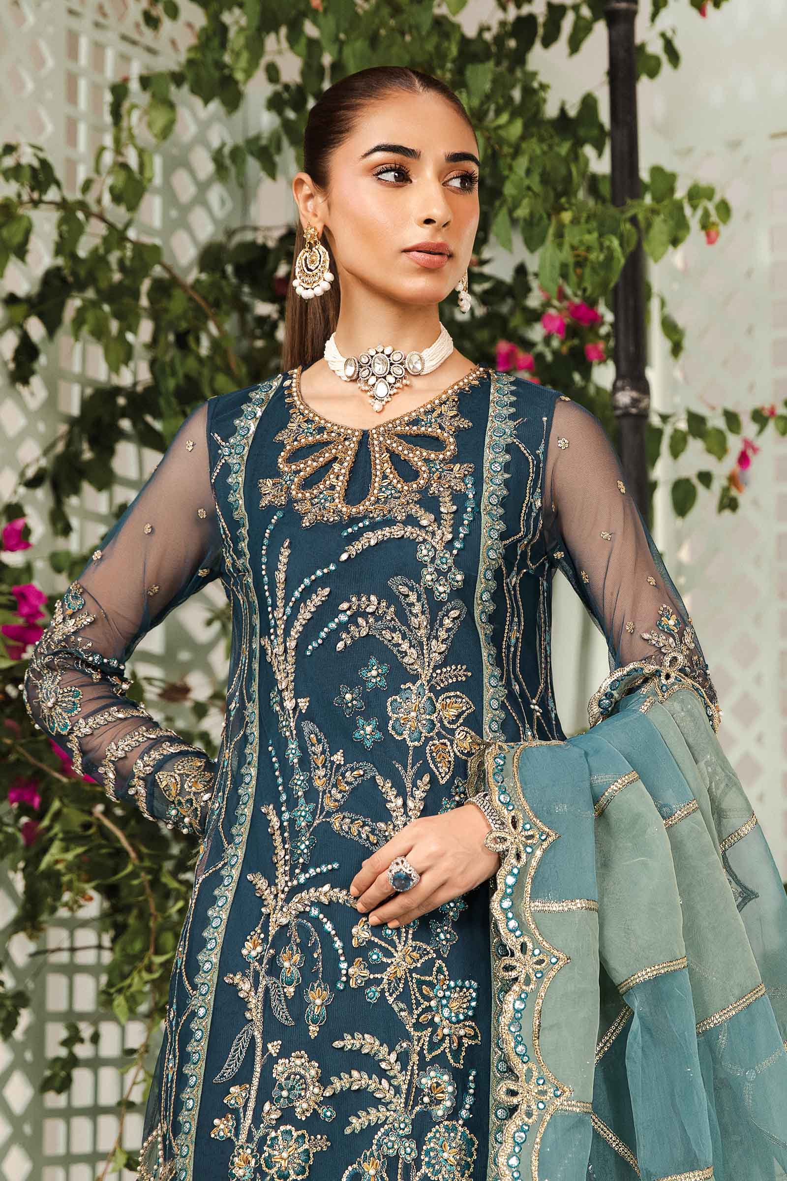 3 Piece Embellished Net Suit - Image 2
