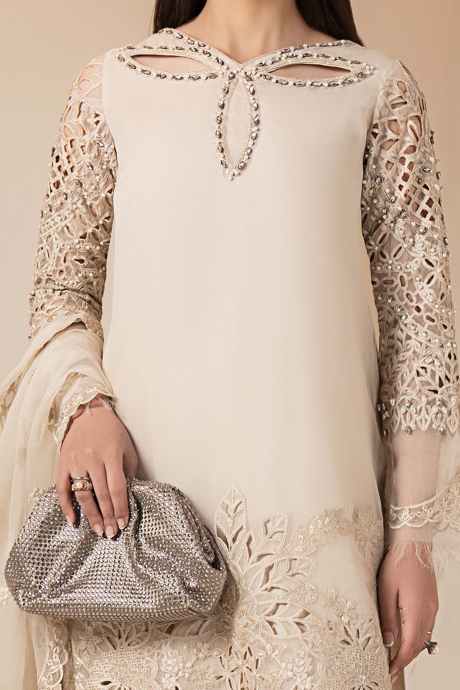 3 Piece Embroidered Organza Suit - Image 4