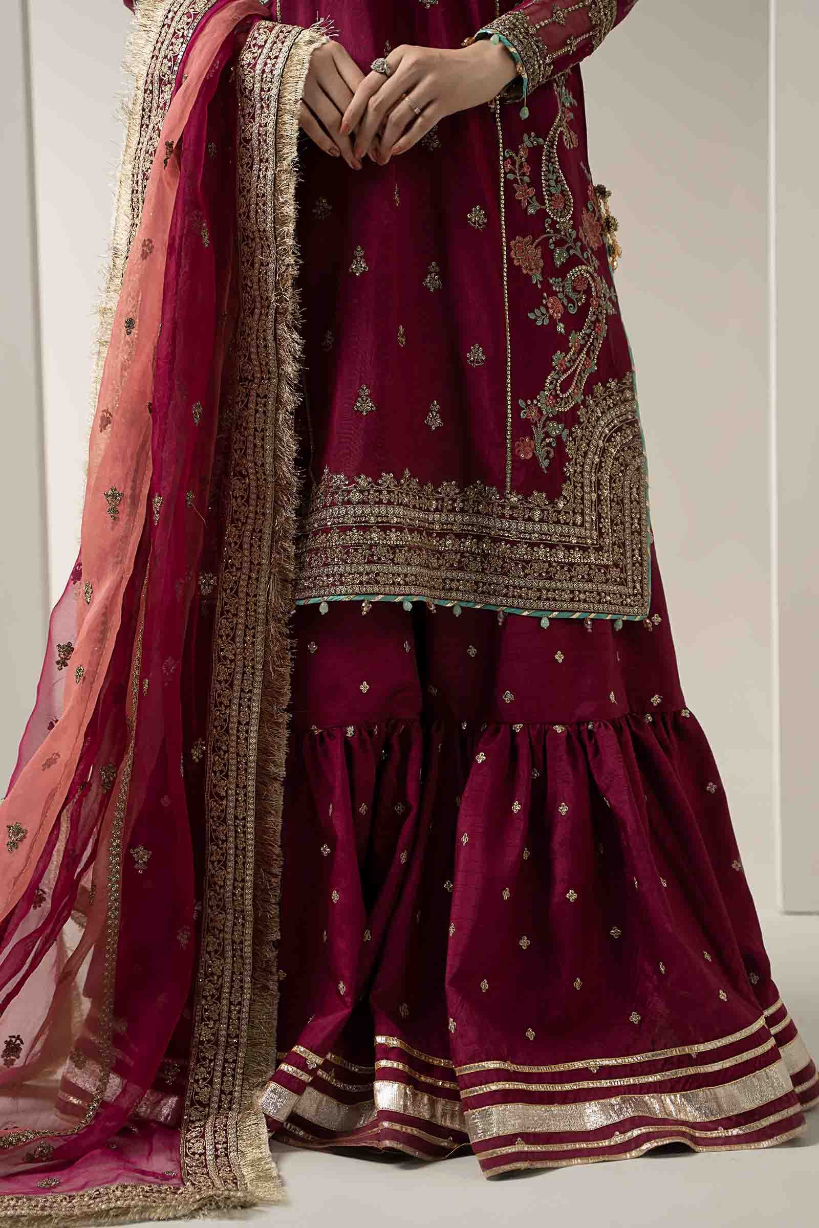 3 Piece Embroidered Raw Silk Suit - Image 10