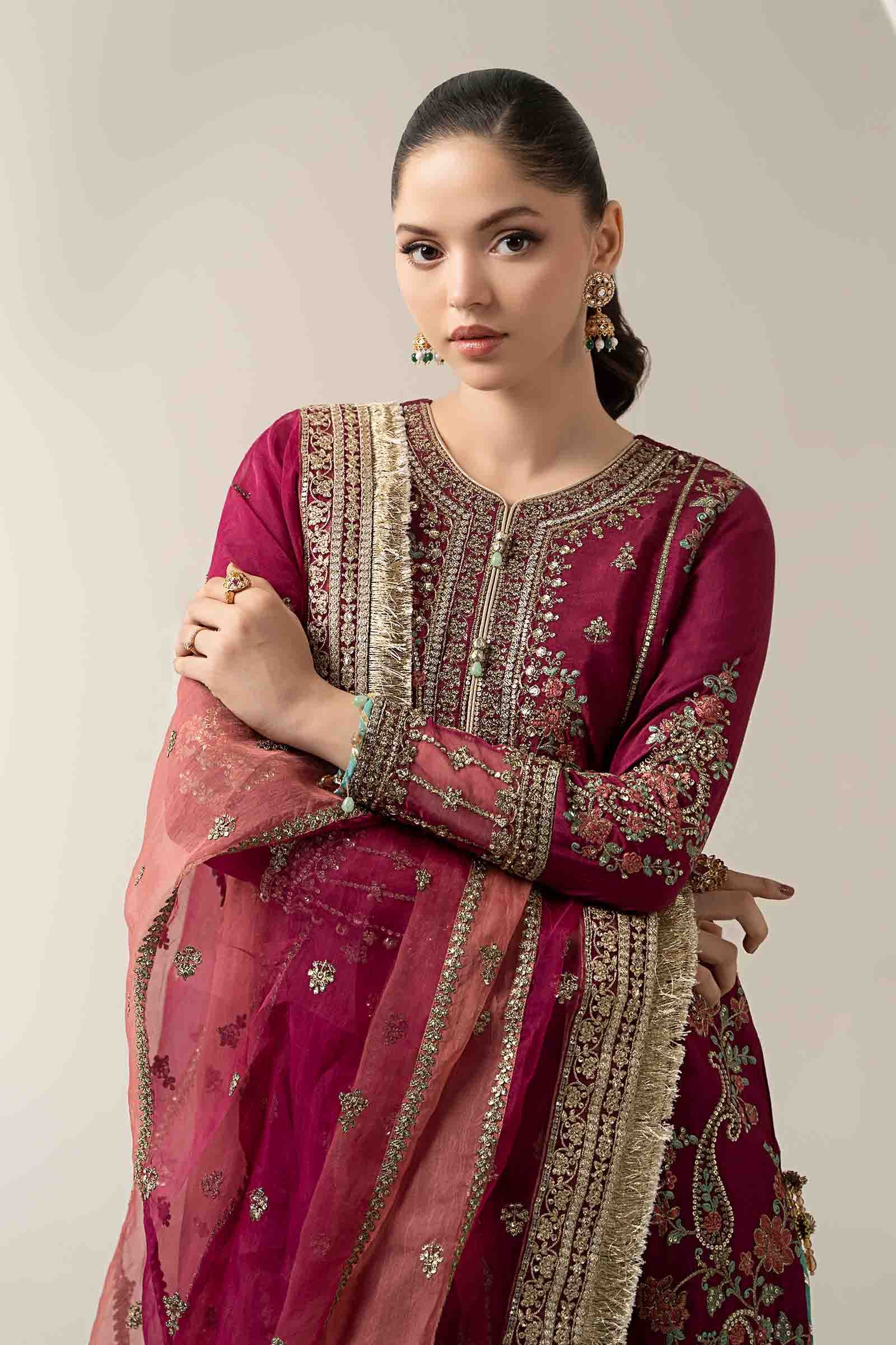 3 Piece Embroidered Raw Silk Suit - Image 6
