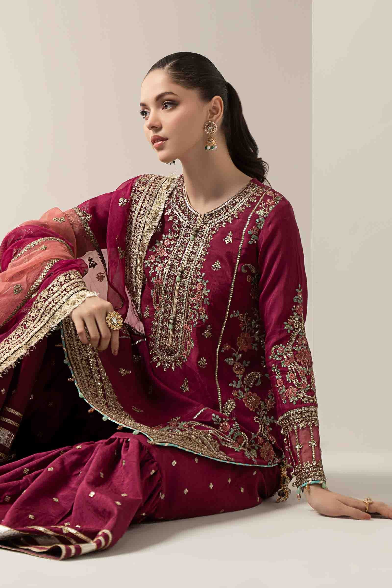 3 Piece Embroidered Raw Silk Suit - Image 9