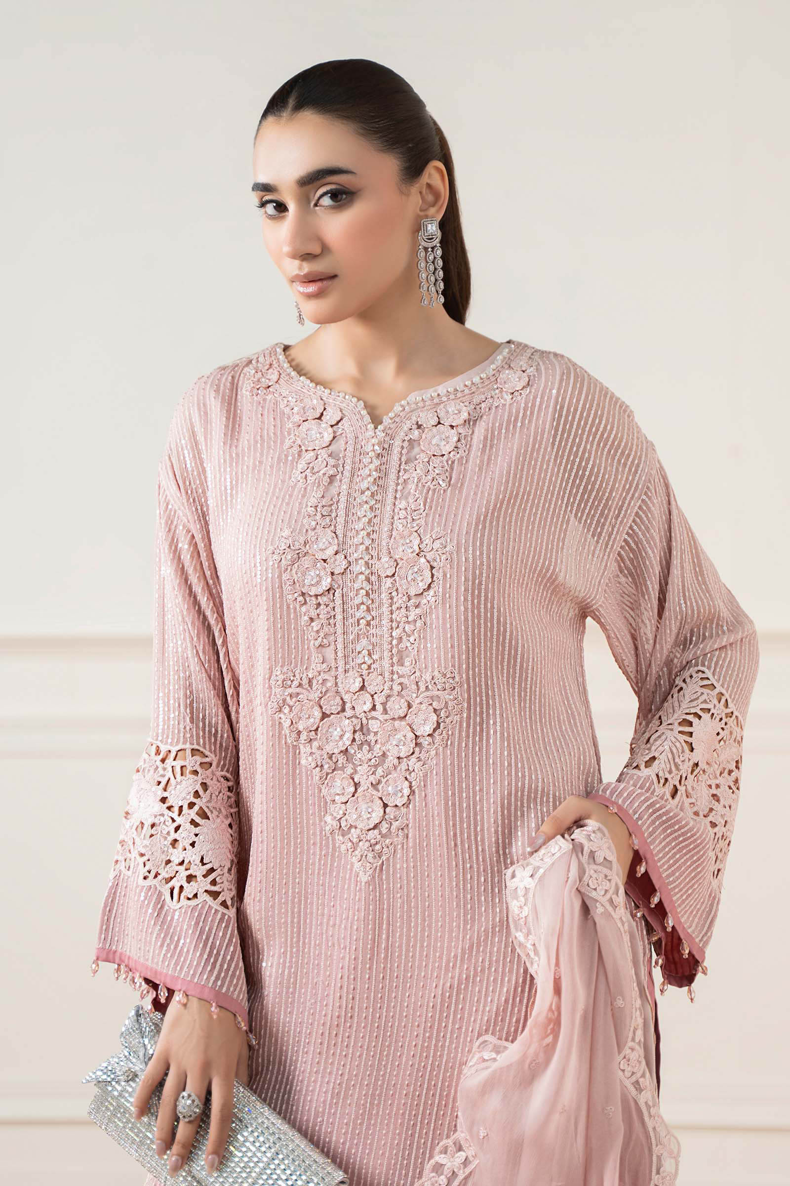 3 Piece Embroidered Chiffon Suit - Image 4