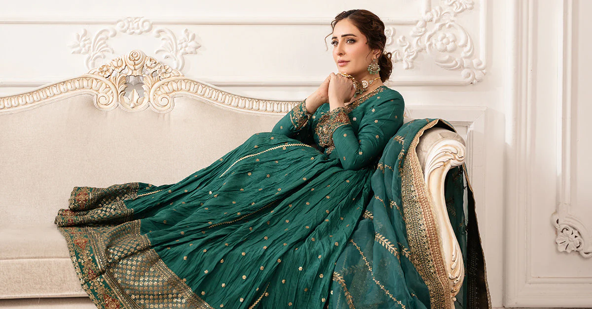 3 Piece Embroidered Raw Silk Suit - Image 6