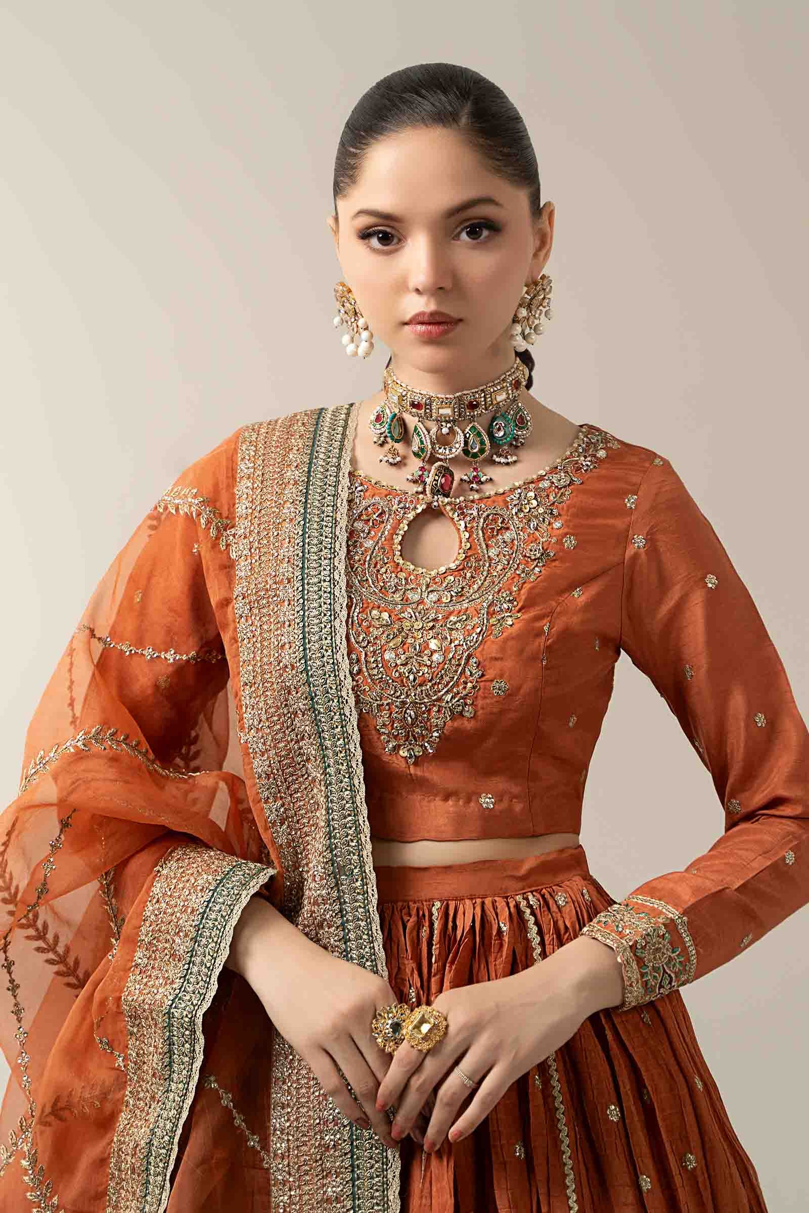 3 Piece Embroidered Raw Silk Suit - Image 2