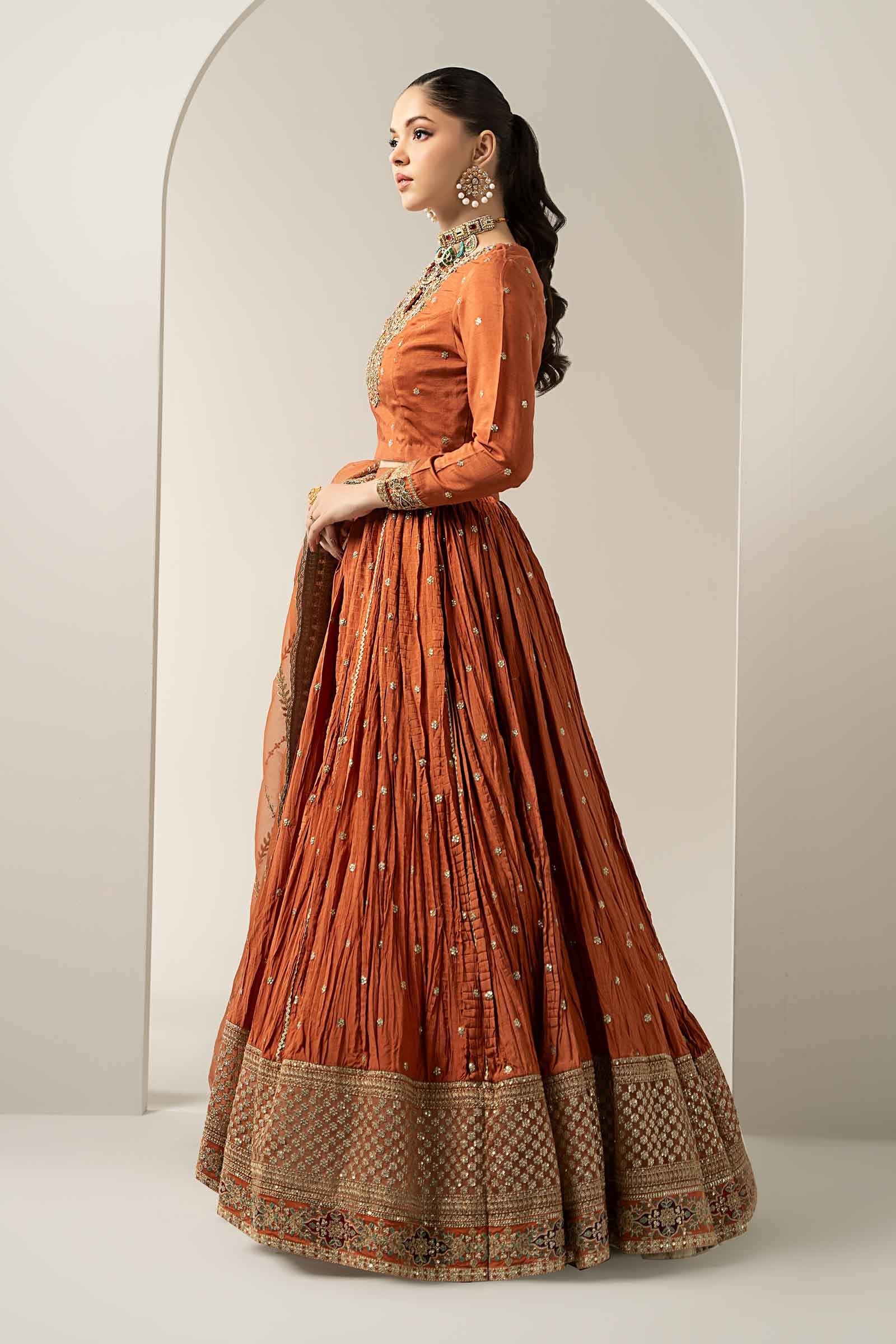 3 Piece Embroidered Raw Silk Suit - Image 7