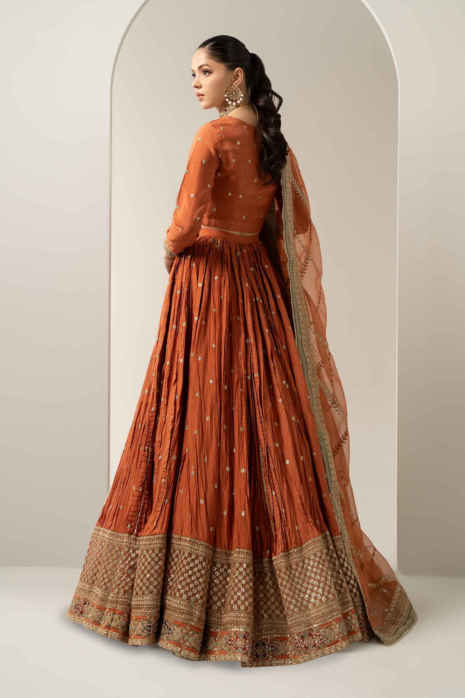 3 Piece Embroidered Raw Silk Suit - Image 8