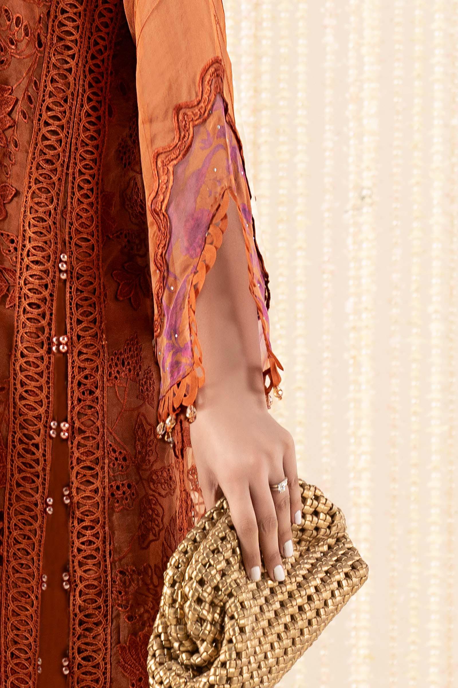 3 Piece Embroidered Organza Suit - Image 4