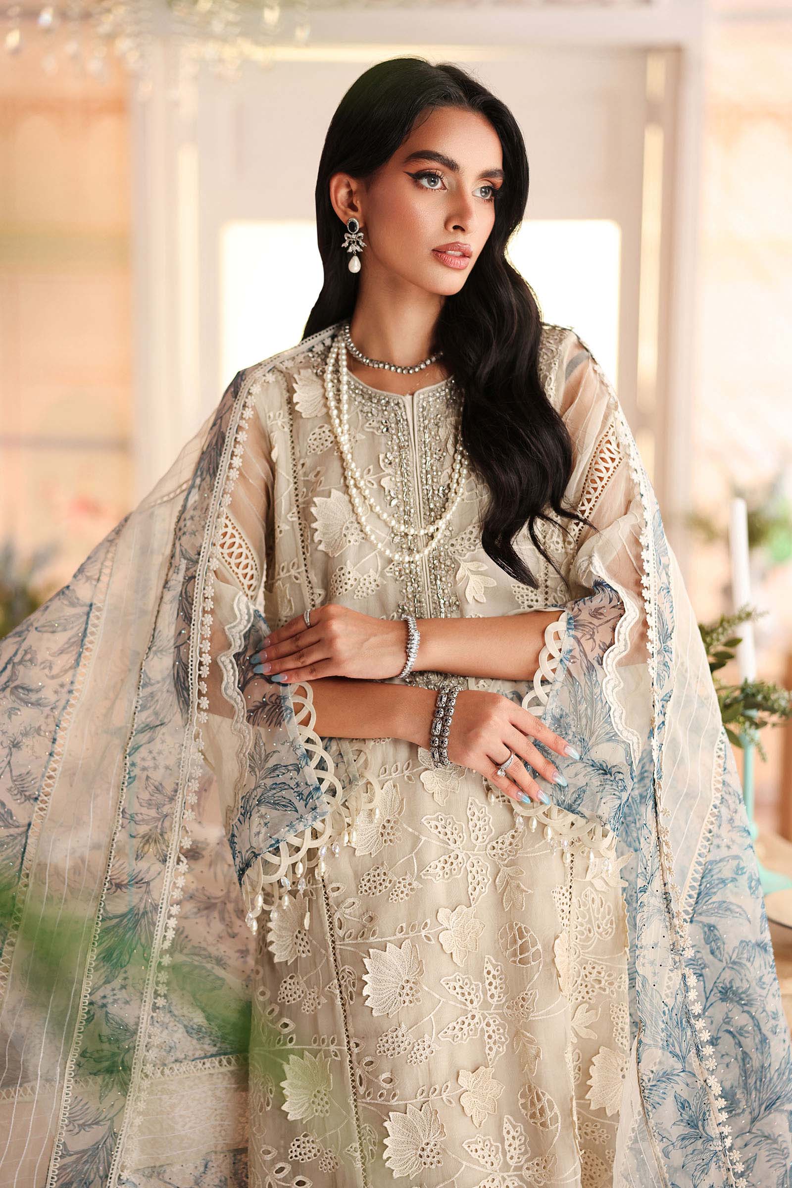 3 Piece Embroidered Organza Suit - Image 5