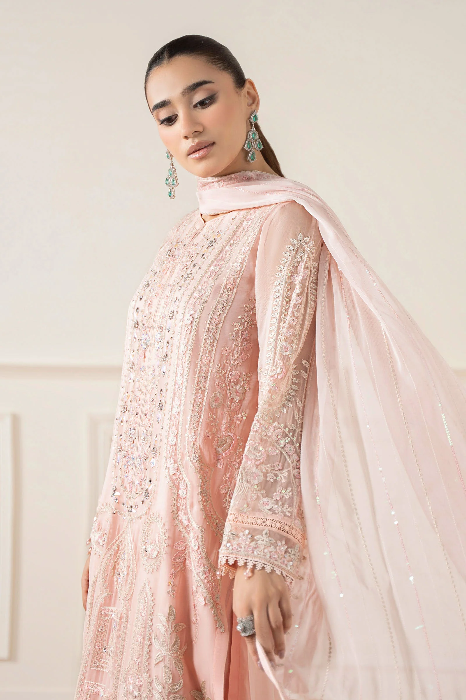 3 Piece Embroidered Chiffon Suit - Image 3