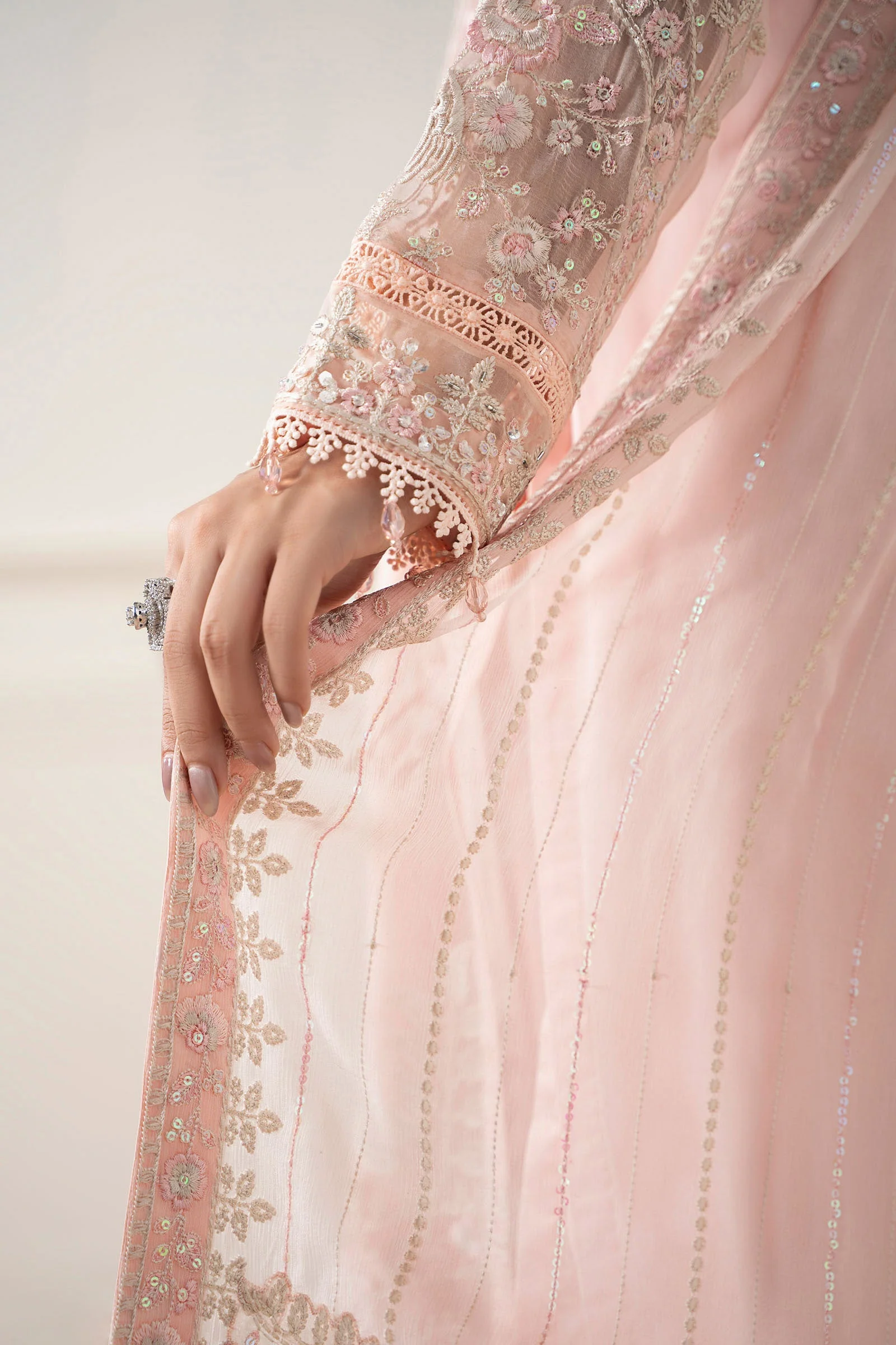 3 Piece Embroidered Chiffon Suit - Image 5