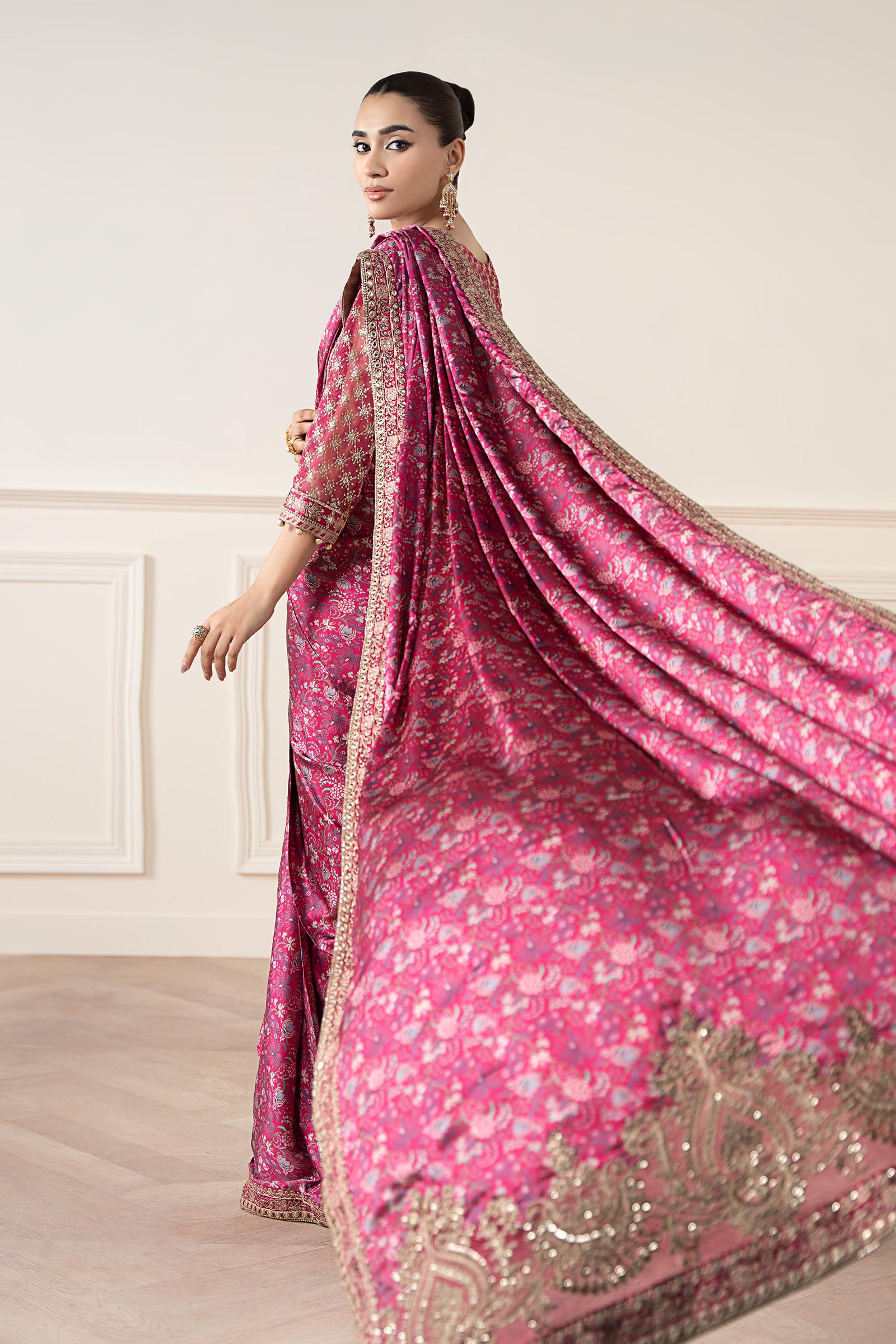 Embroidered Silk Saree - Image 7