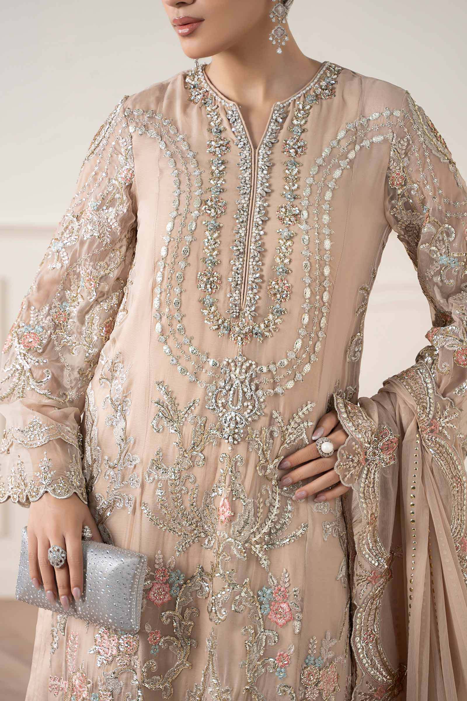 3 Piece Embroidered Chiffon Suit - Image 3