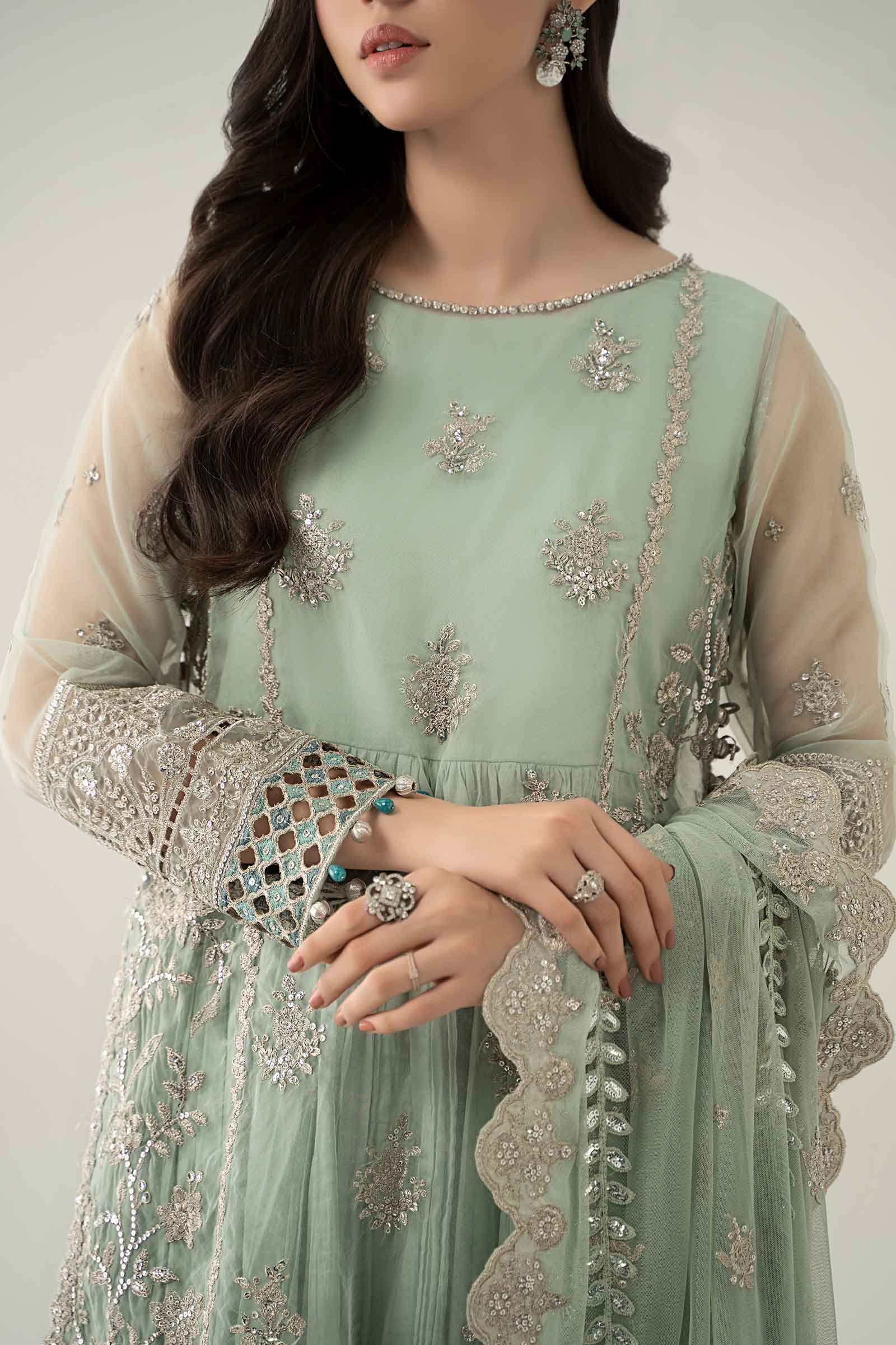 3 Piece Embroidered Organza Suit - Image 2