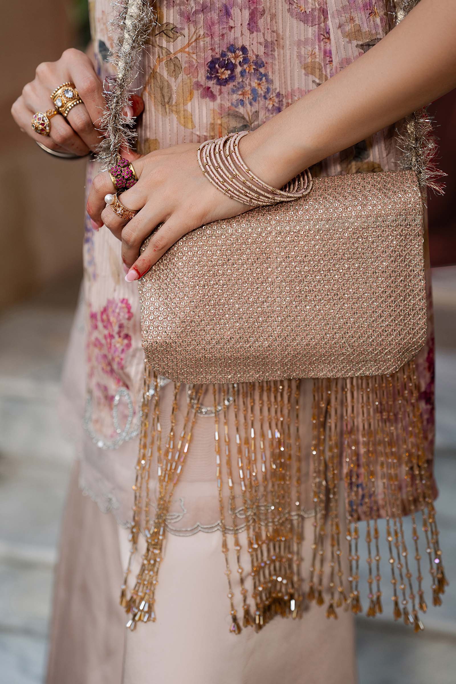 2 Piece Embroidered Textured Silk Suit - Image 7