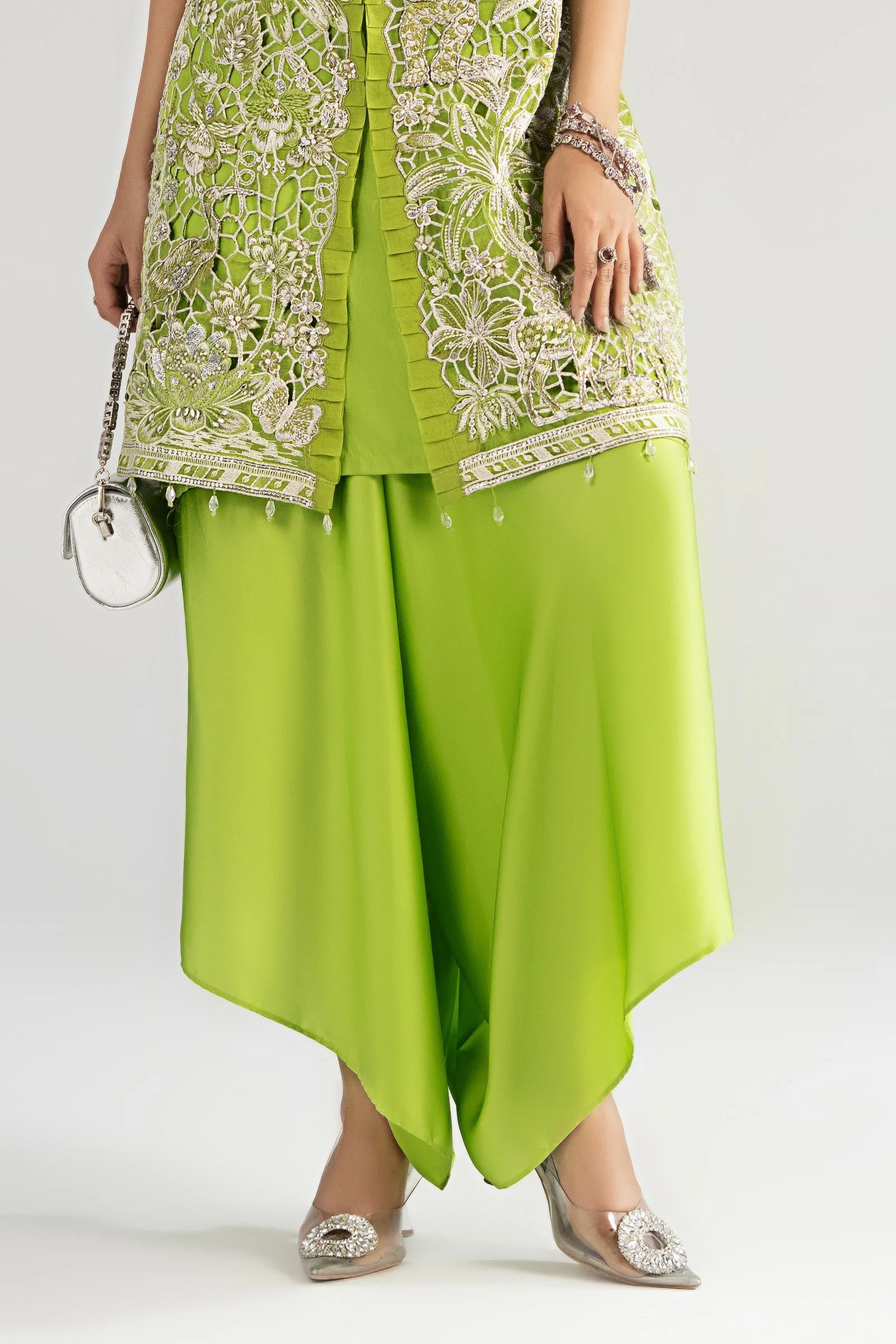 3 Piece Embroidered Organza Suit - Image 6