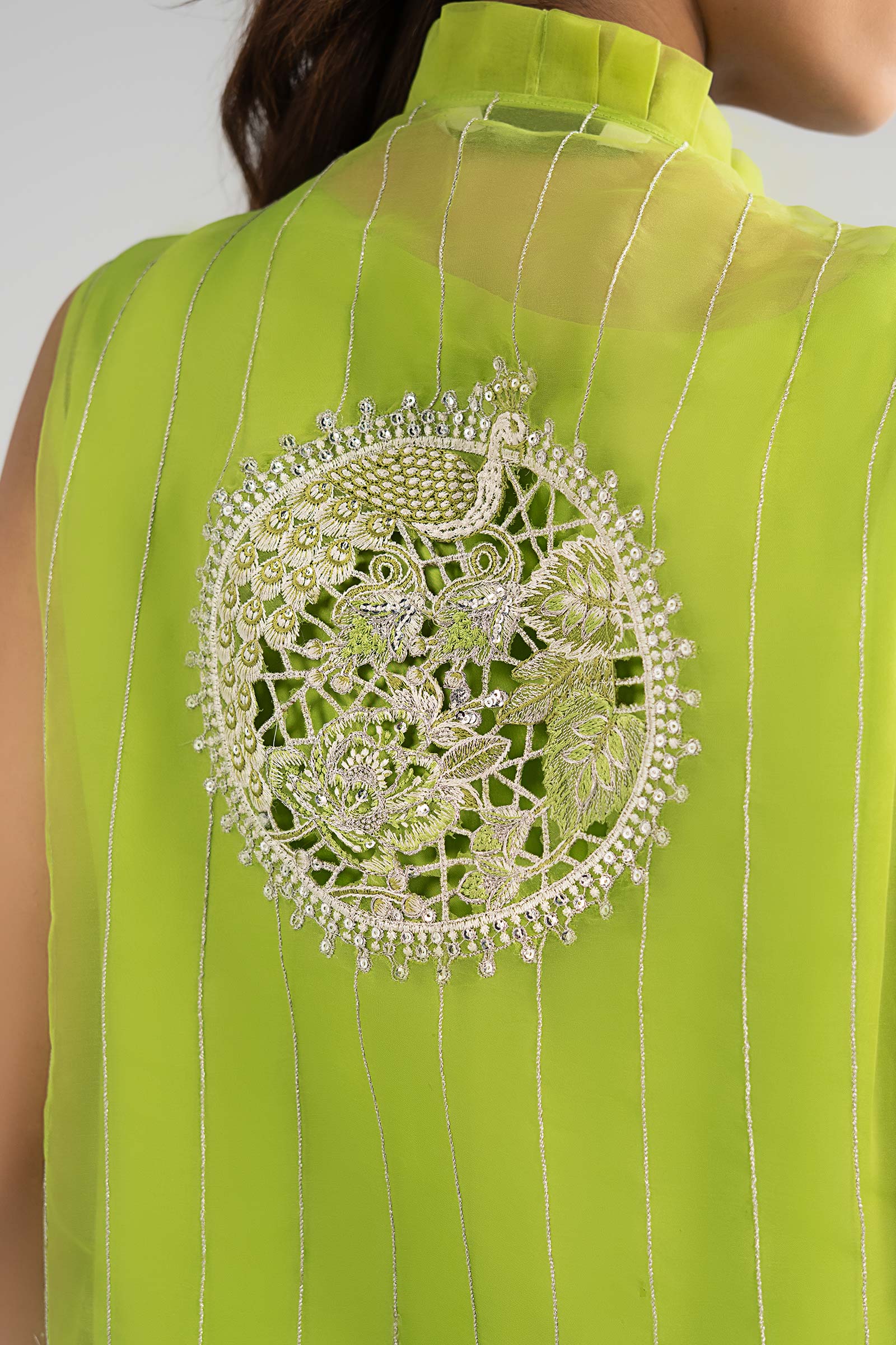 3 Piece Embroidered Organza Suit - Image 9