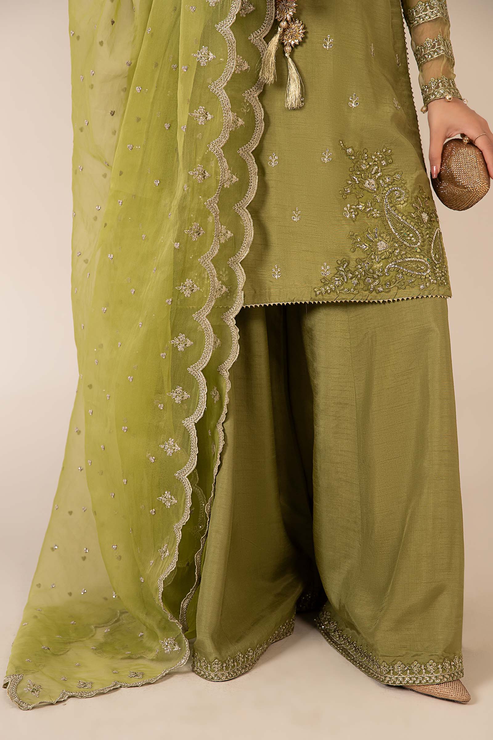 3 Piece Embroidered Suit - Image 3