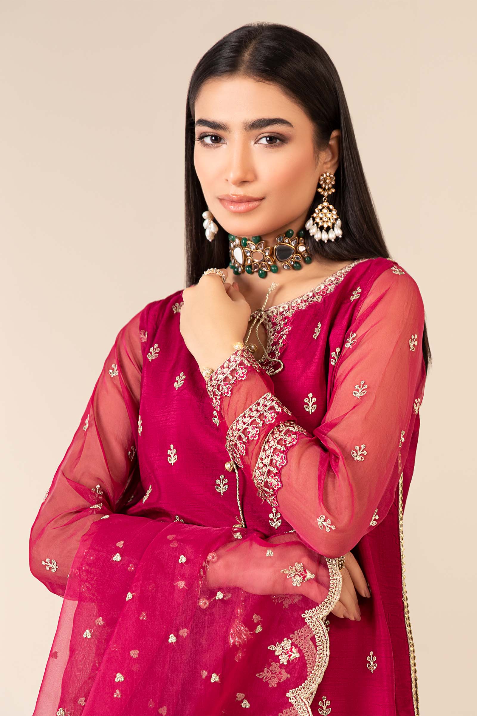3 Piece Embroidered Suit - Image 2
