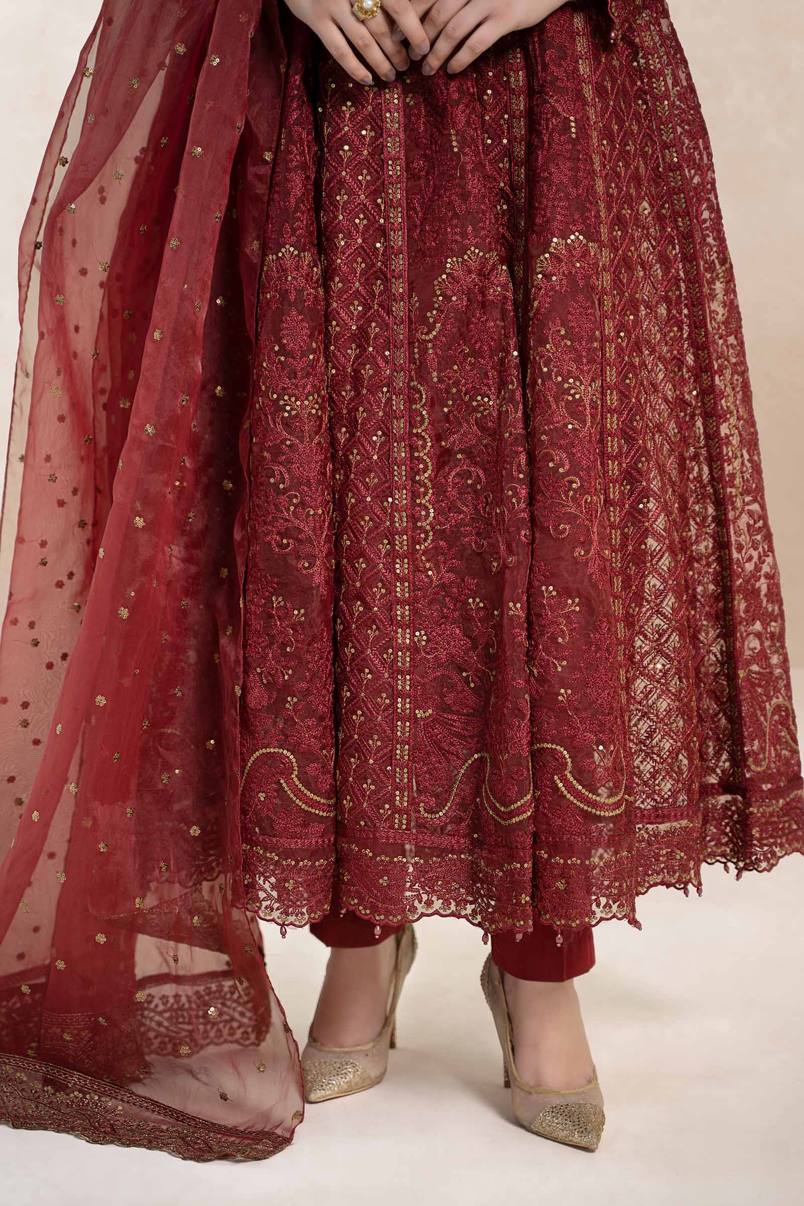 3 Piece Embroidered Frock - Image 3