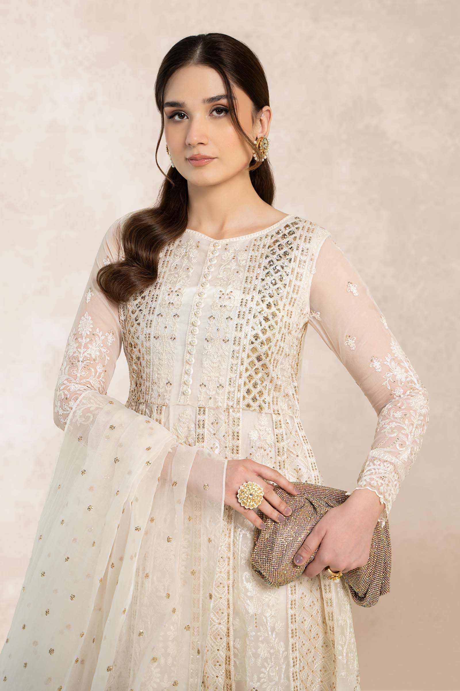 3 Piece Embroidered Frock - Image 2