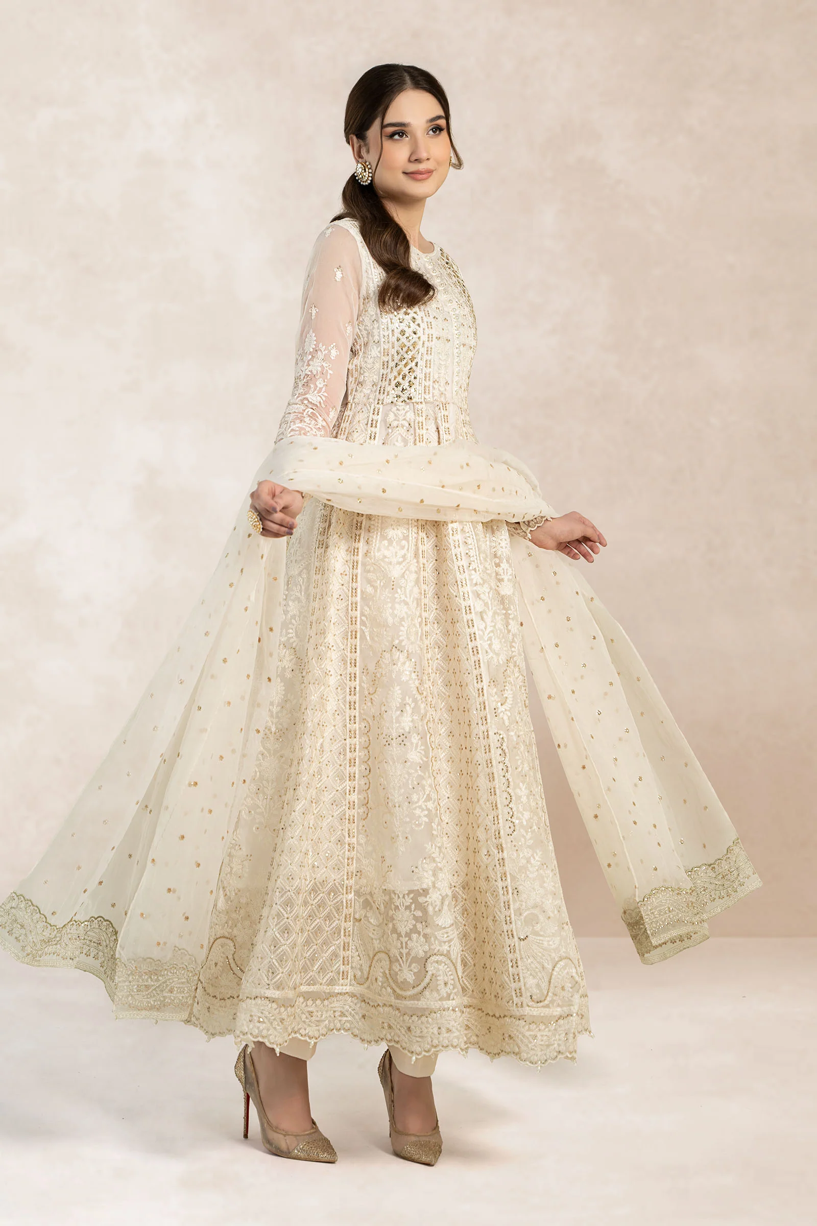 3 Piece Embroidered Frock - Image 4