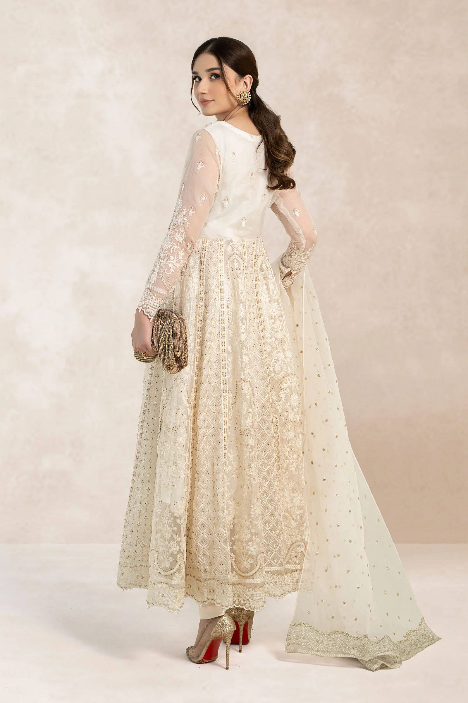 3 Piece Embroidered Frock - Image 5