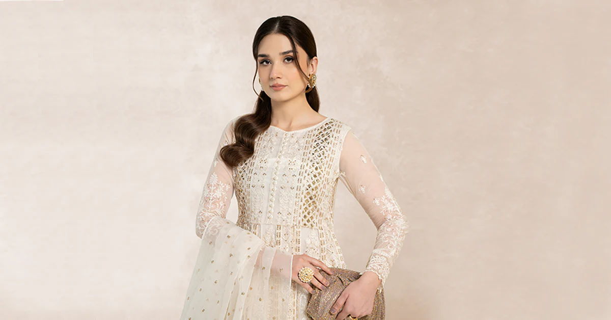 3 Piece Embroidered Frock - Image 6