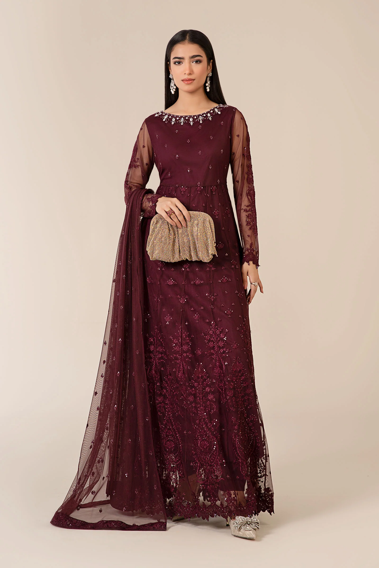 3 Piece Embroidered Suit