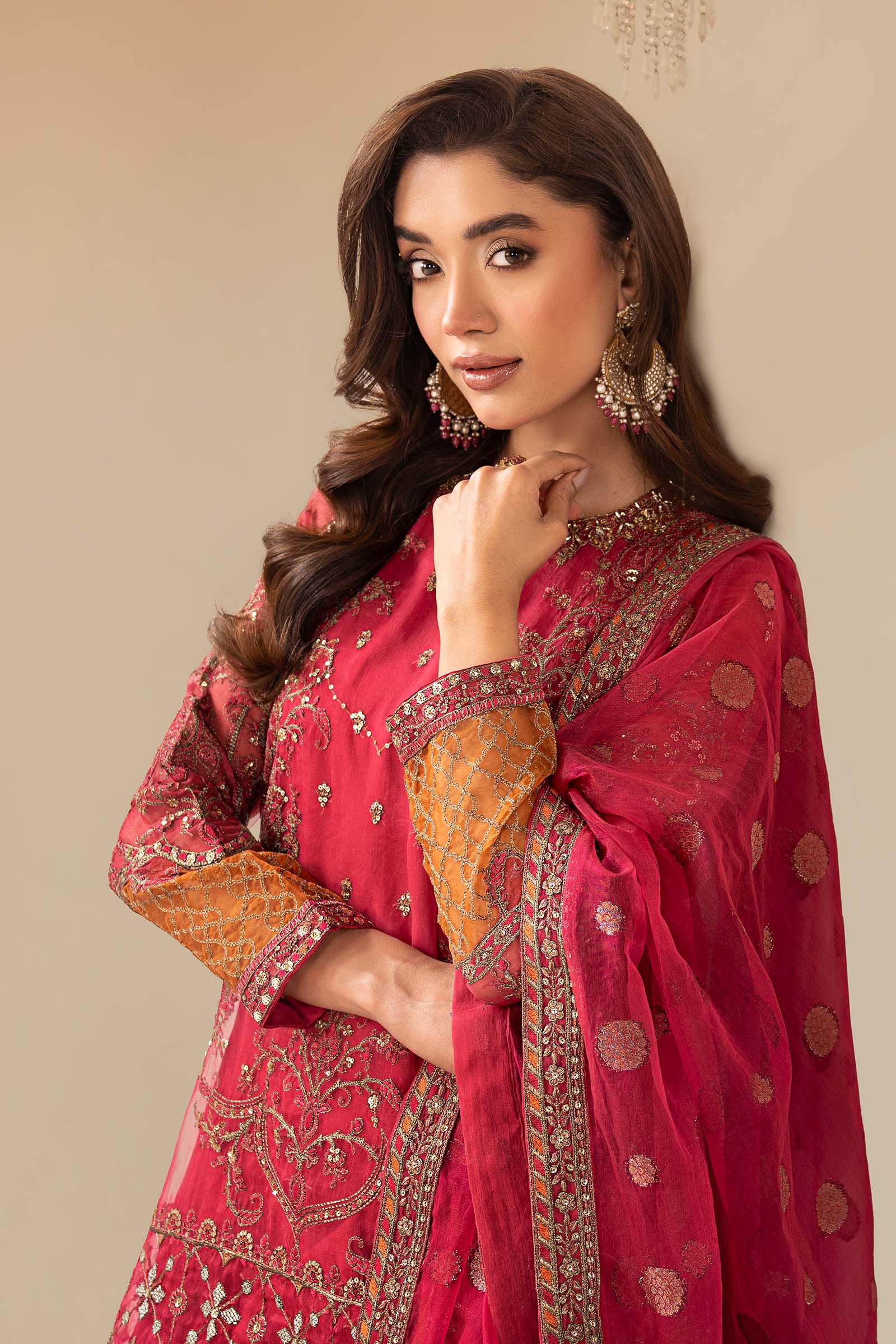 3 Piece Embroidered Organza Suit - Image 2