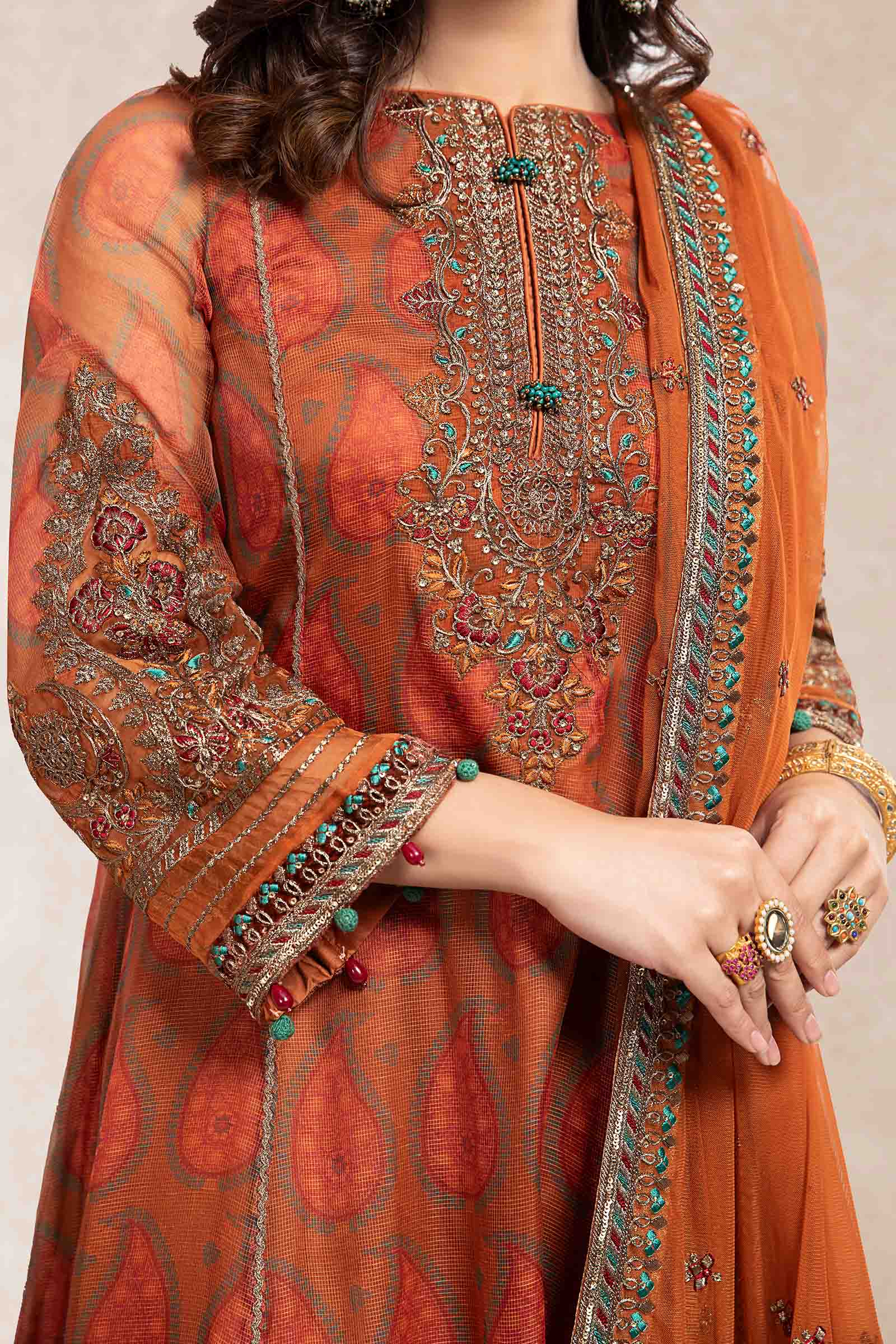 3 Piece Embroidered Suit - Image 2