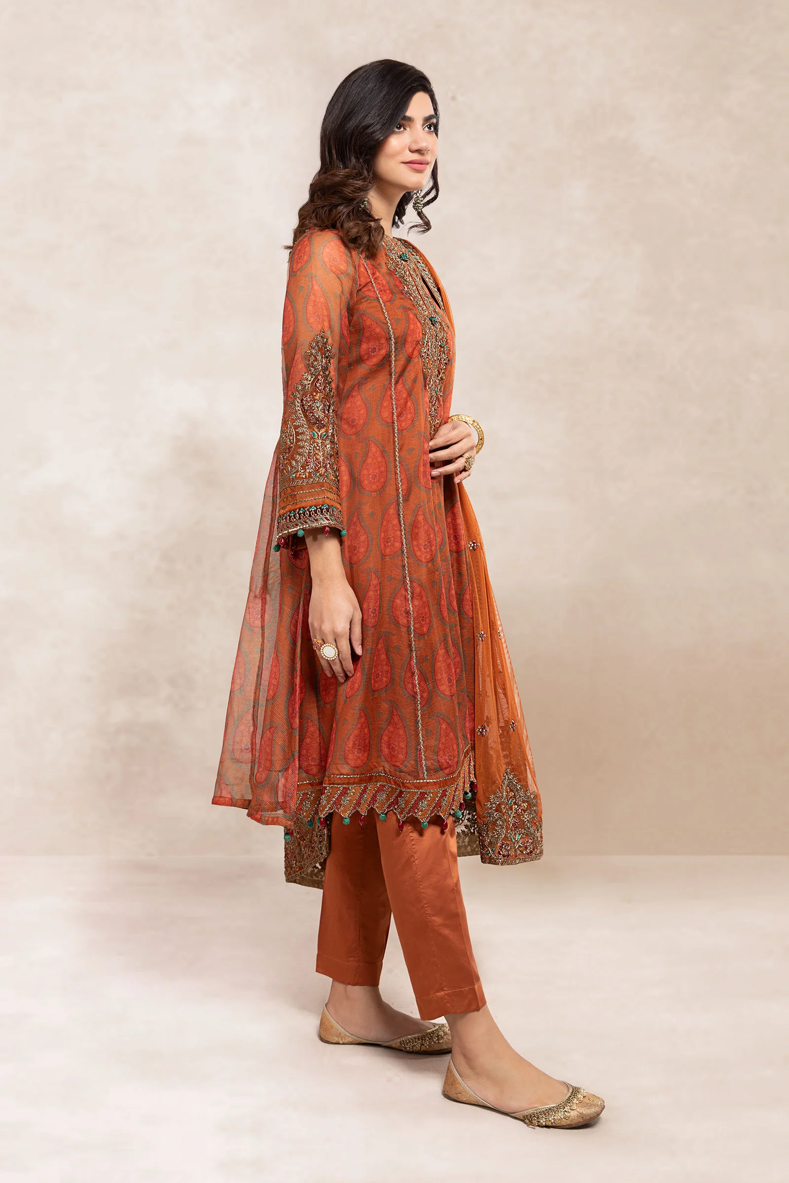 3 Piece Embroidered Suit - Image 4