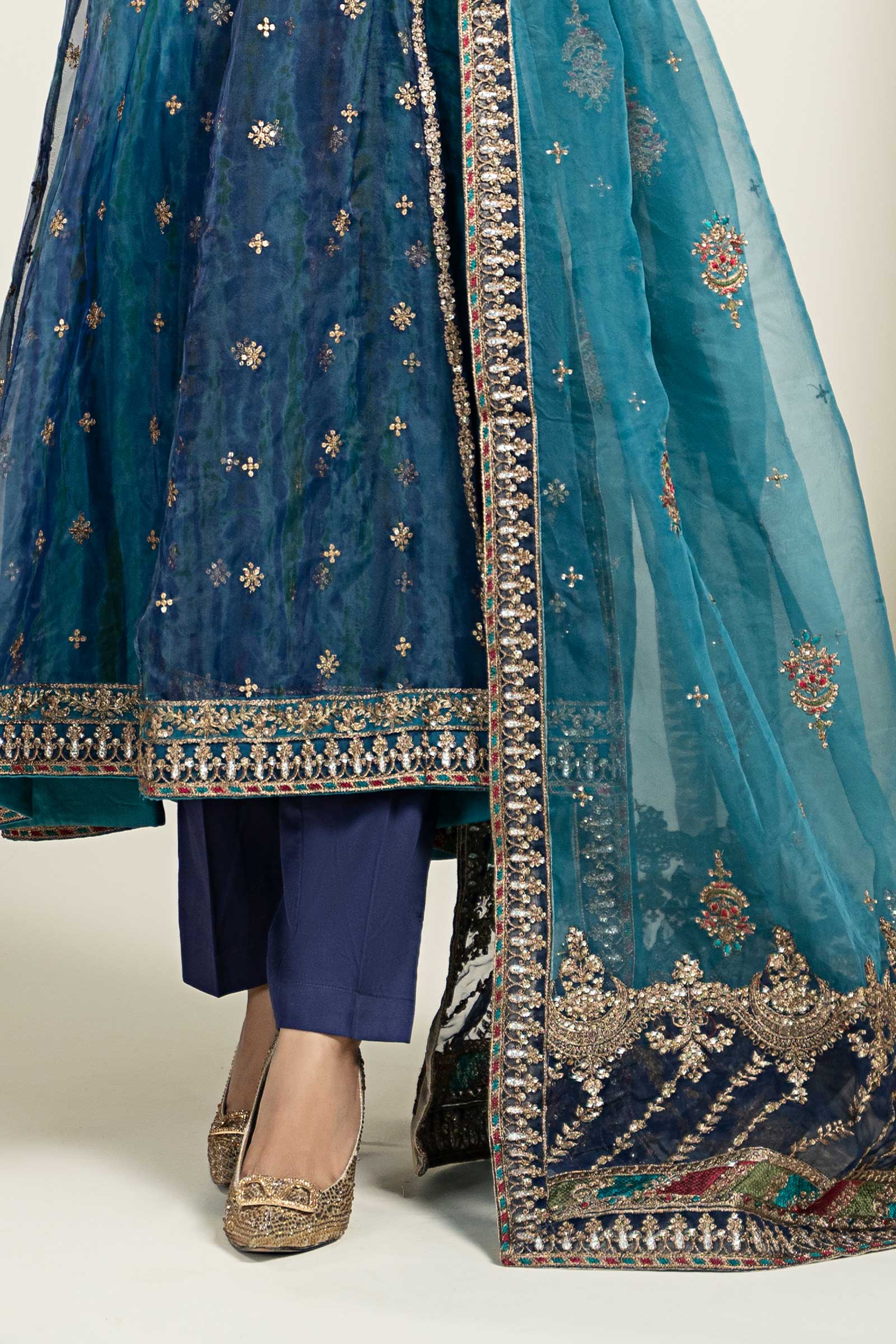 3 Piece Embroidered Frock - Image 3
