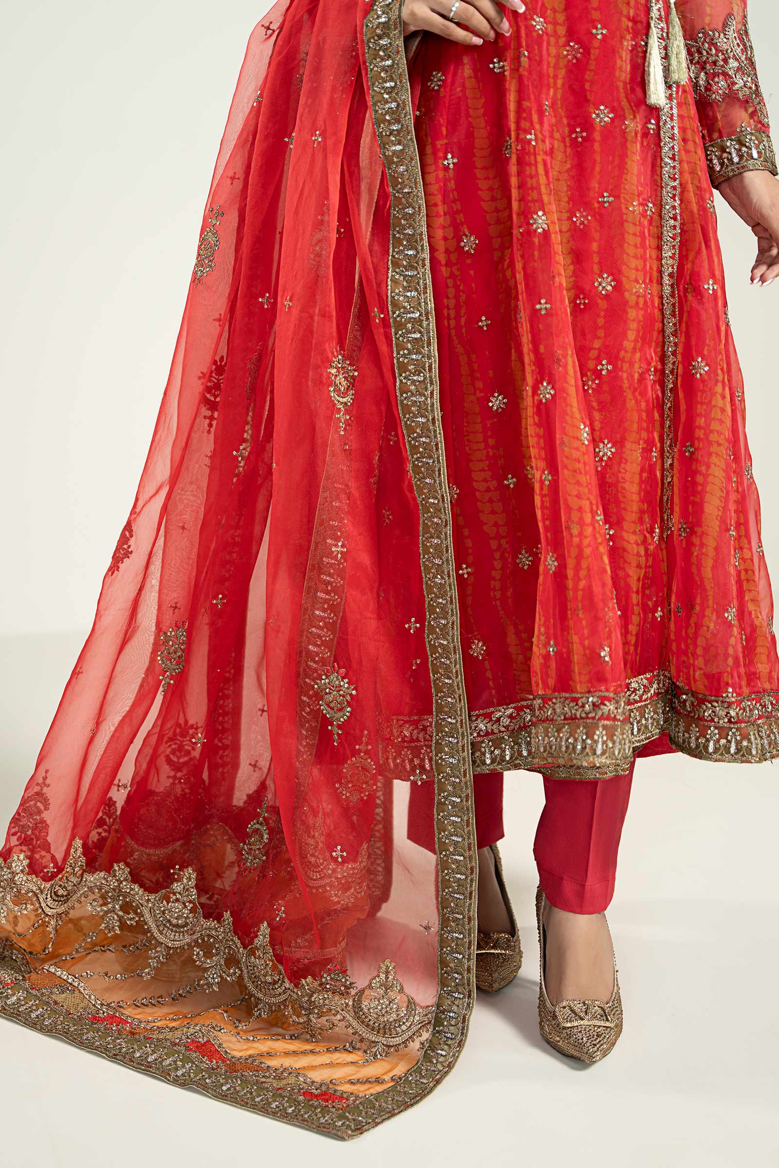 3 Piece Embroidered Frock - Image 3