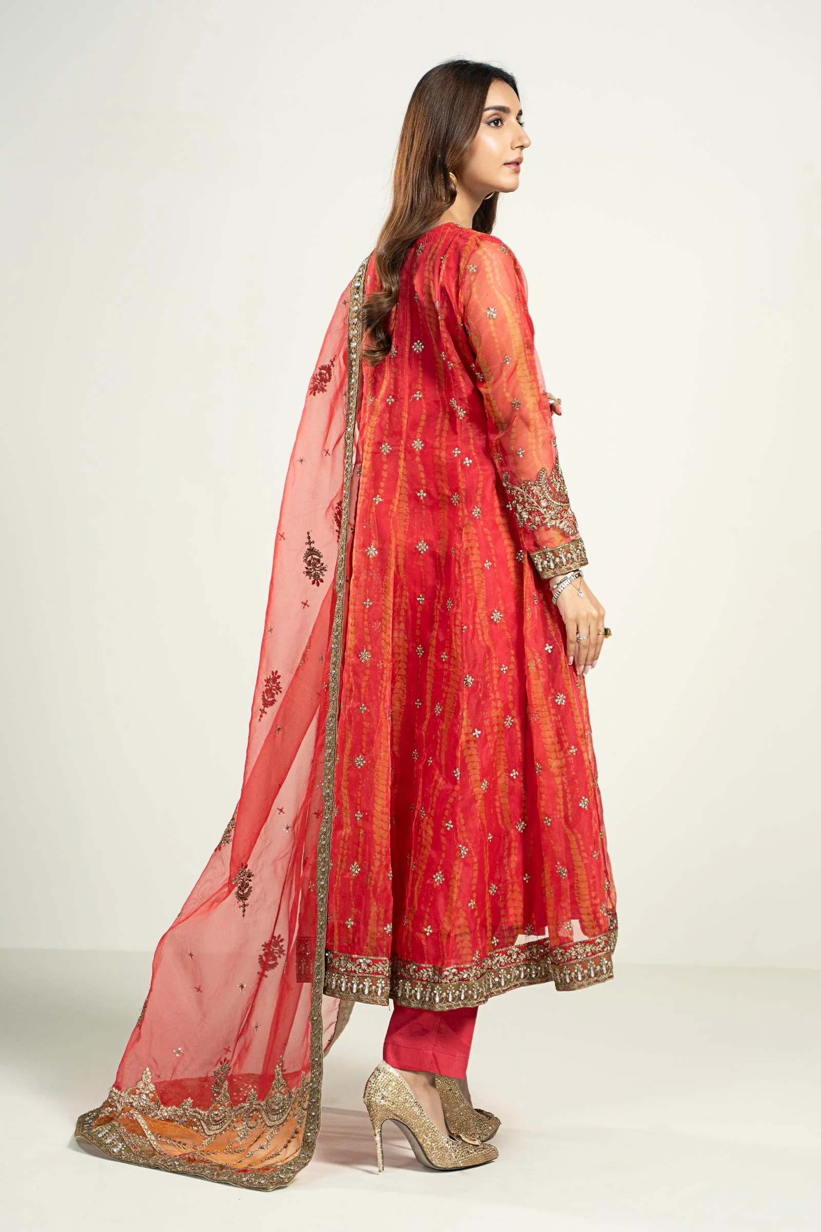 3 Piece Embroidered Frock - Image 5