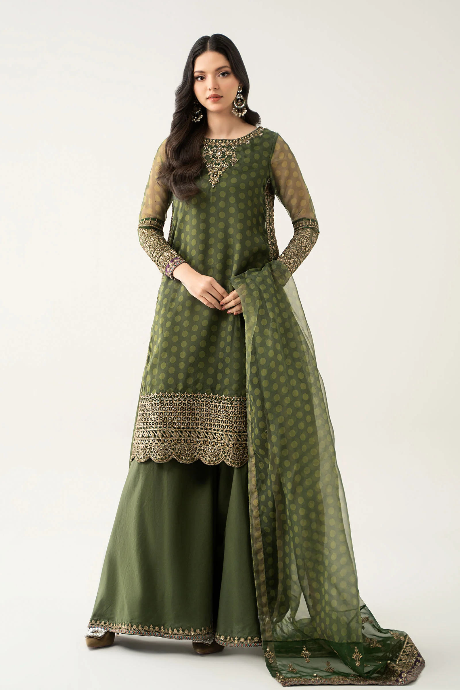 3 Piece Embroidered Suit