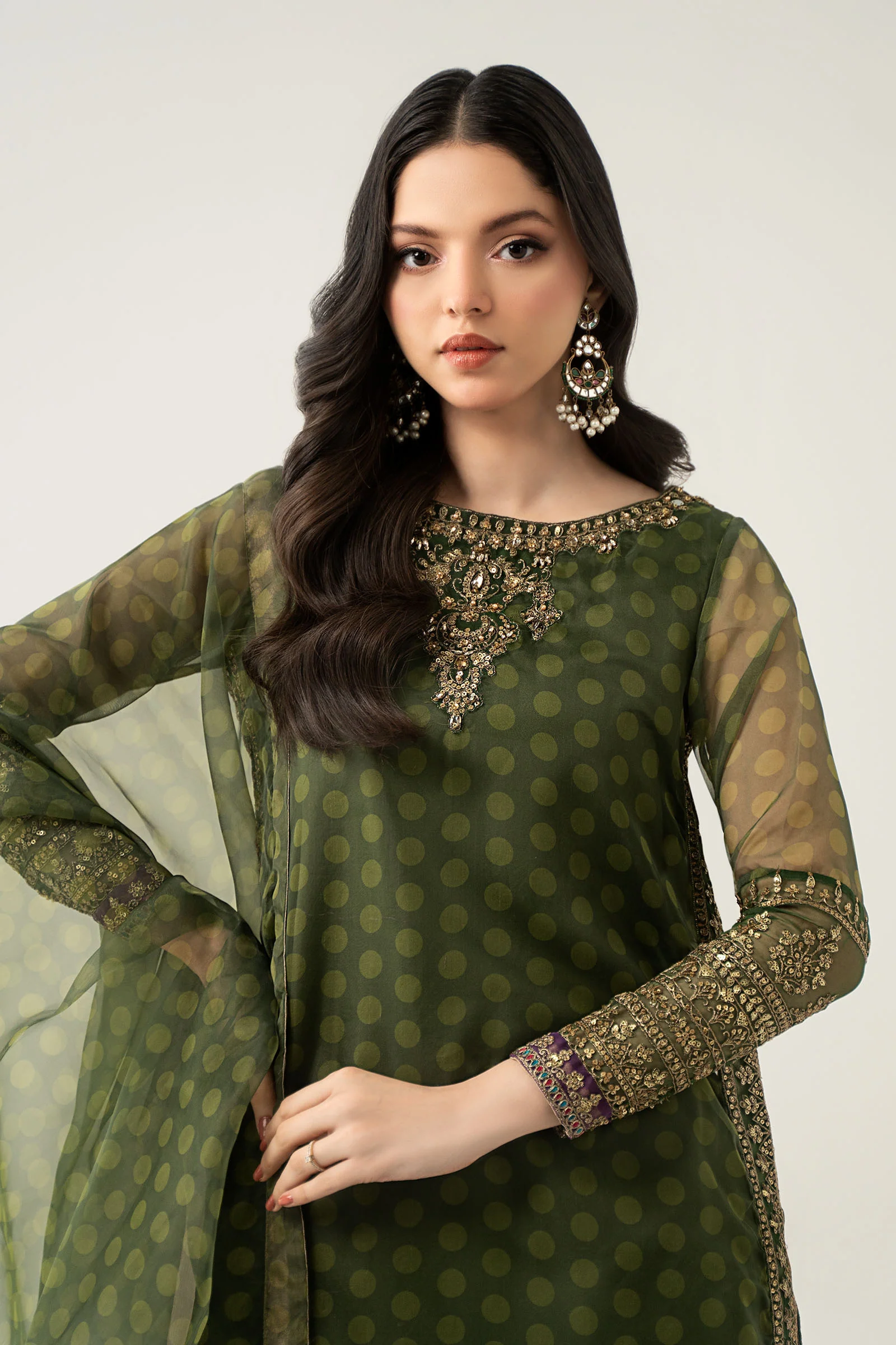 3 Piece Embroidered Suit - Image 2