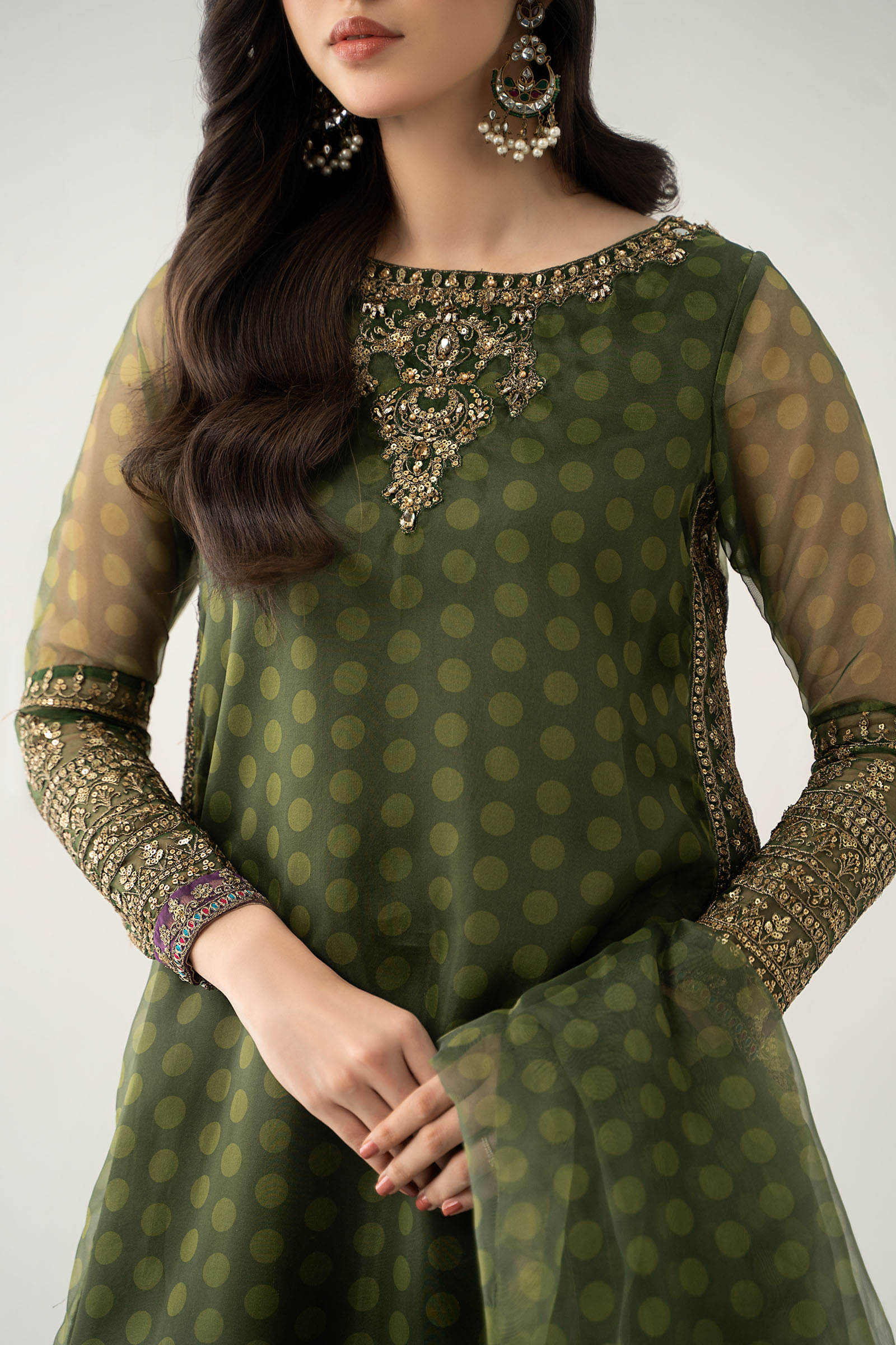 3 Piece Embroidered Suit - Image 3